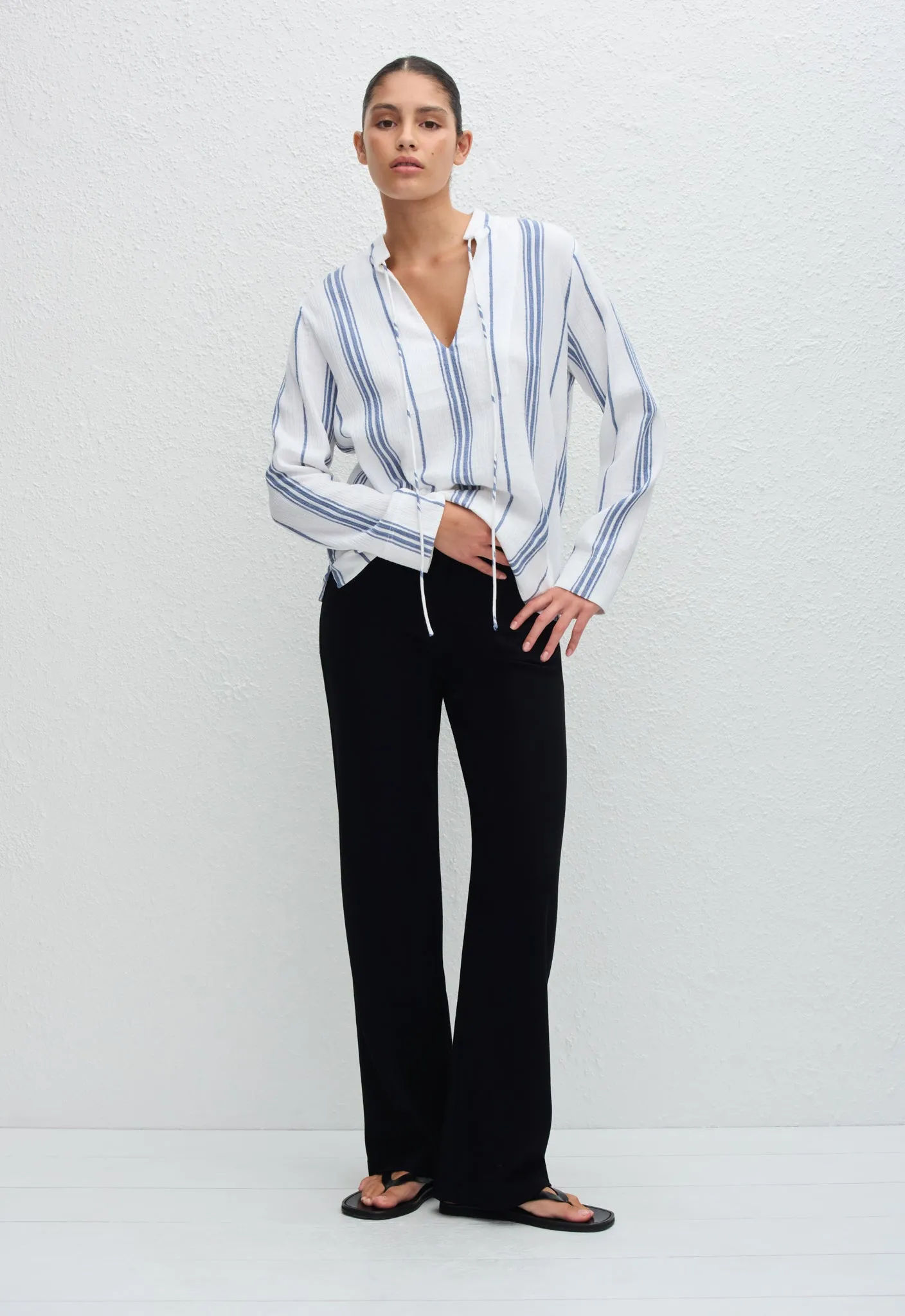 Fisherman Popover Shirt - Porto Stripe sold by Matteau