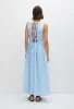 Tie Back Midi Dress - Sky sold by Matteau