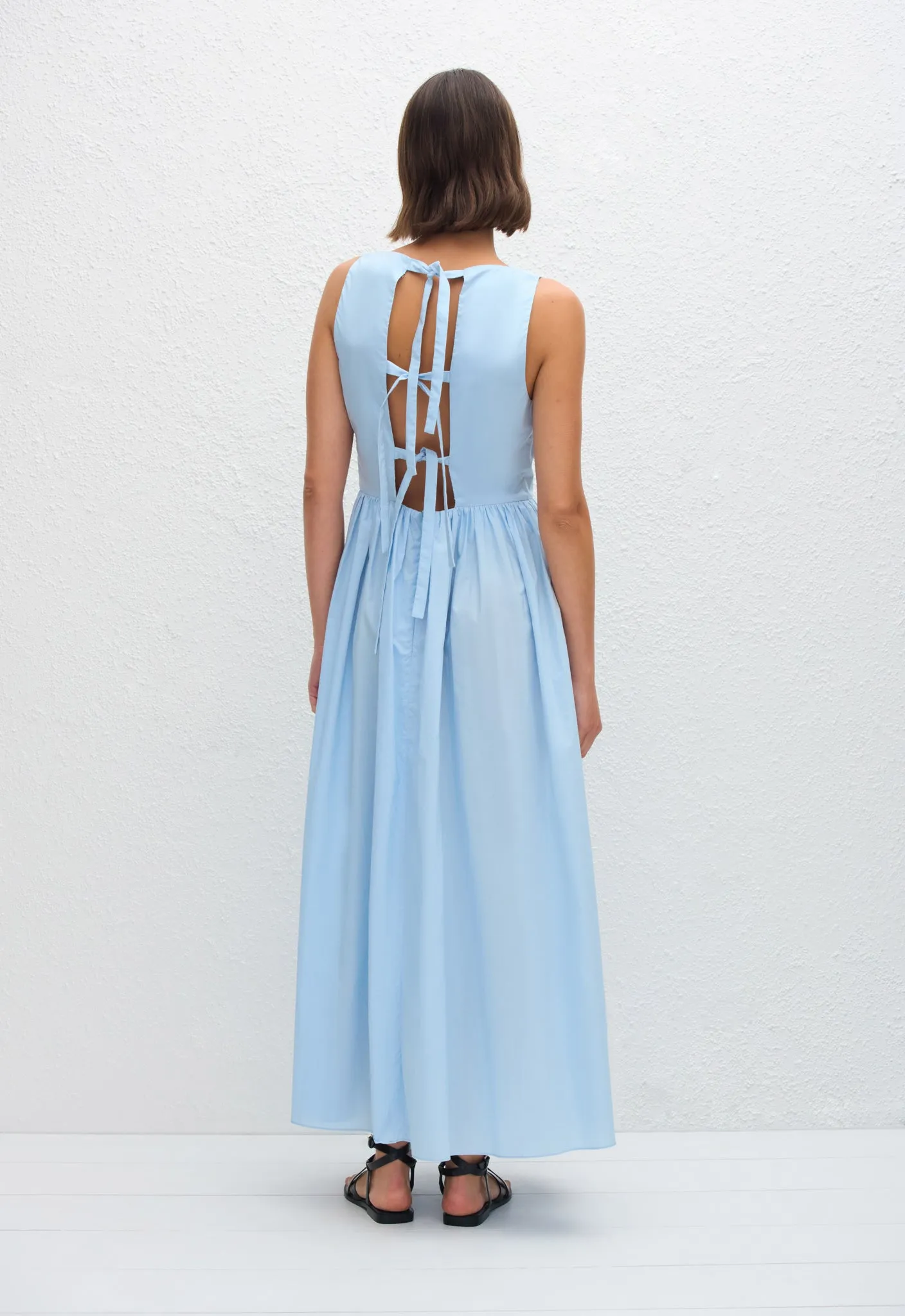 Tie Back Midi Dress - Sky sold by Matteau product image thumbnail 4