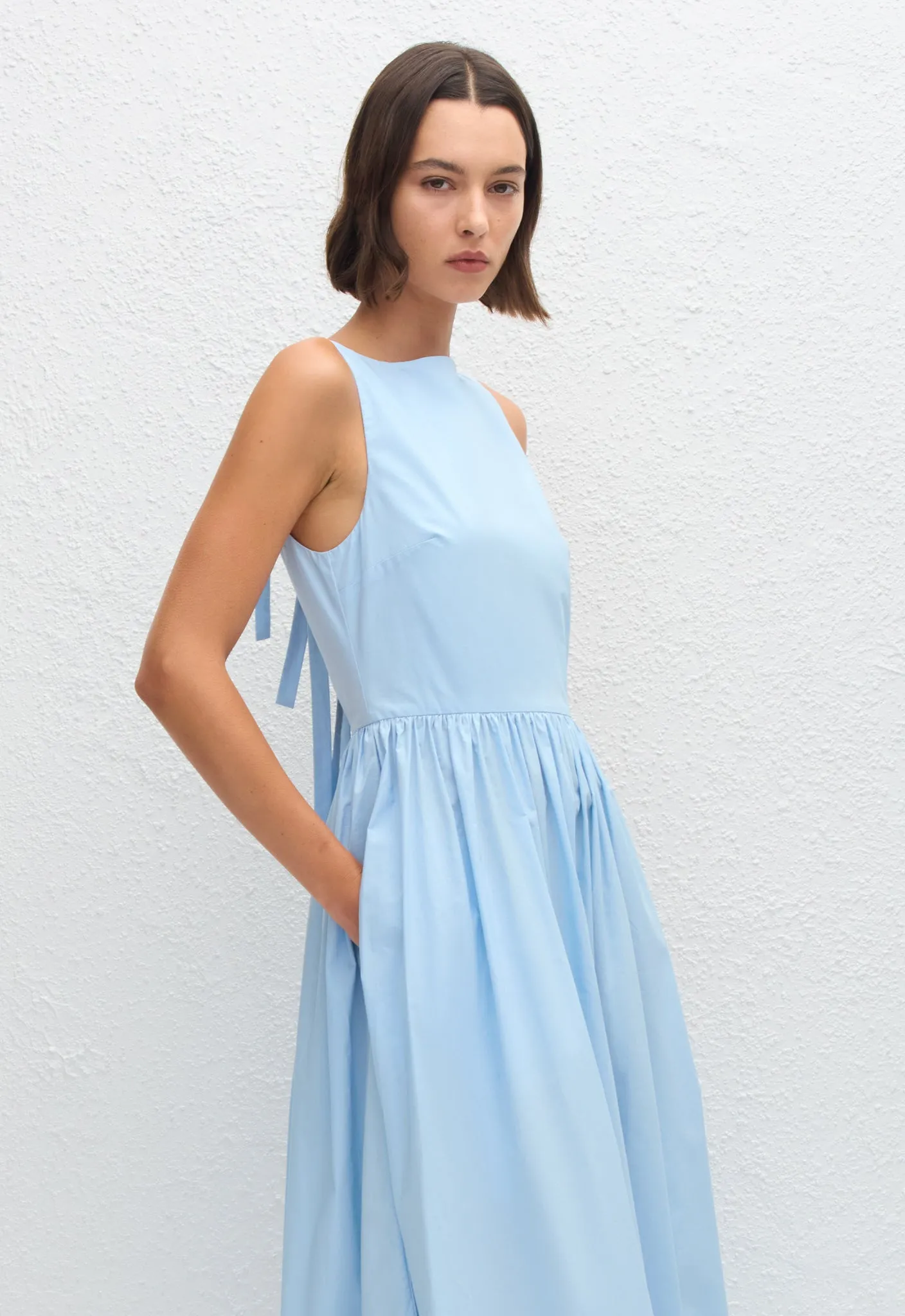 Tie Back Midi Dress - Sky sold by Matteau product image thumbnail 3