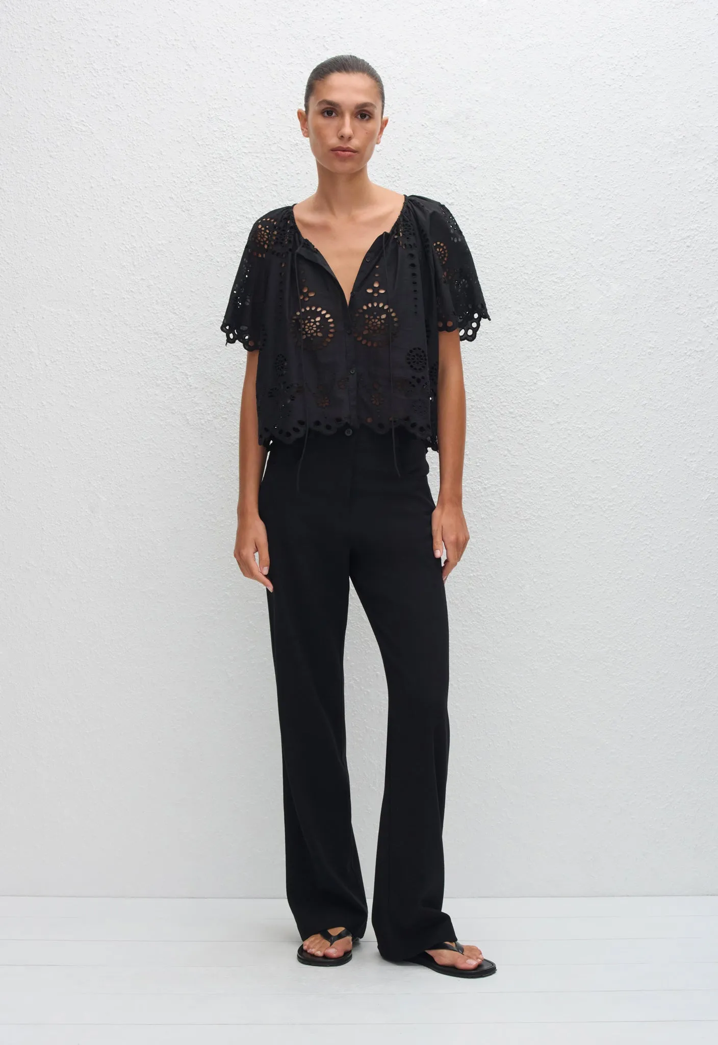 Broderie Blouse - Black sold by Matteau product image thumbnail 3