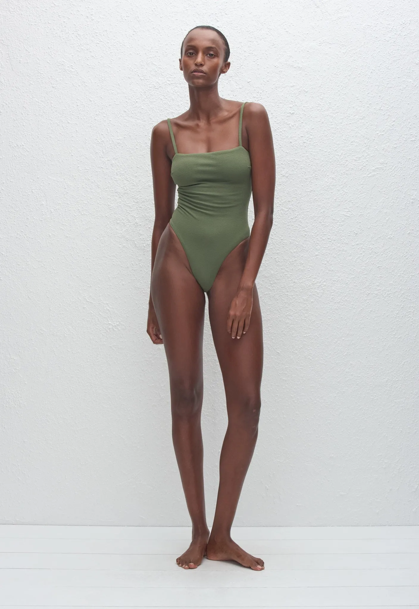 Petite Square Maillot - Safari Crinkle sold by Matteau