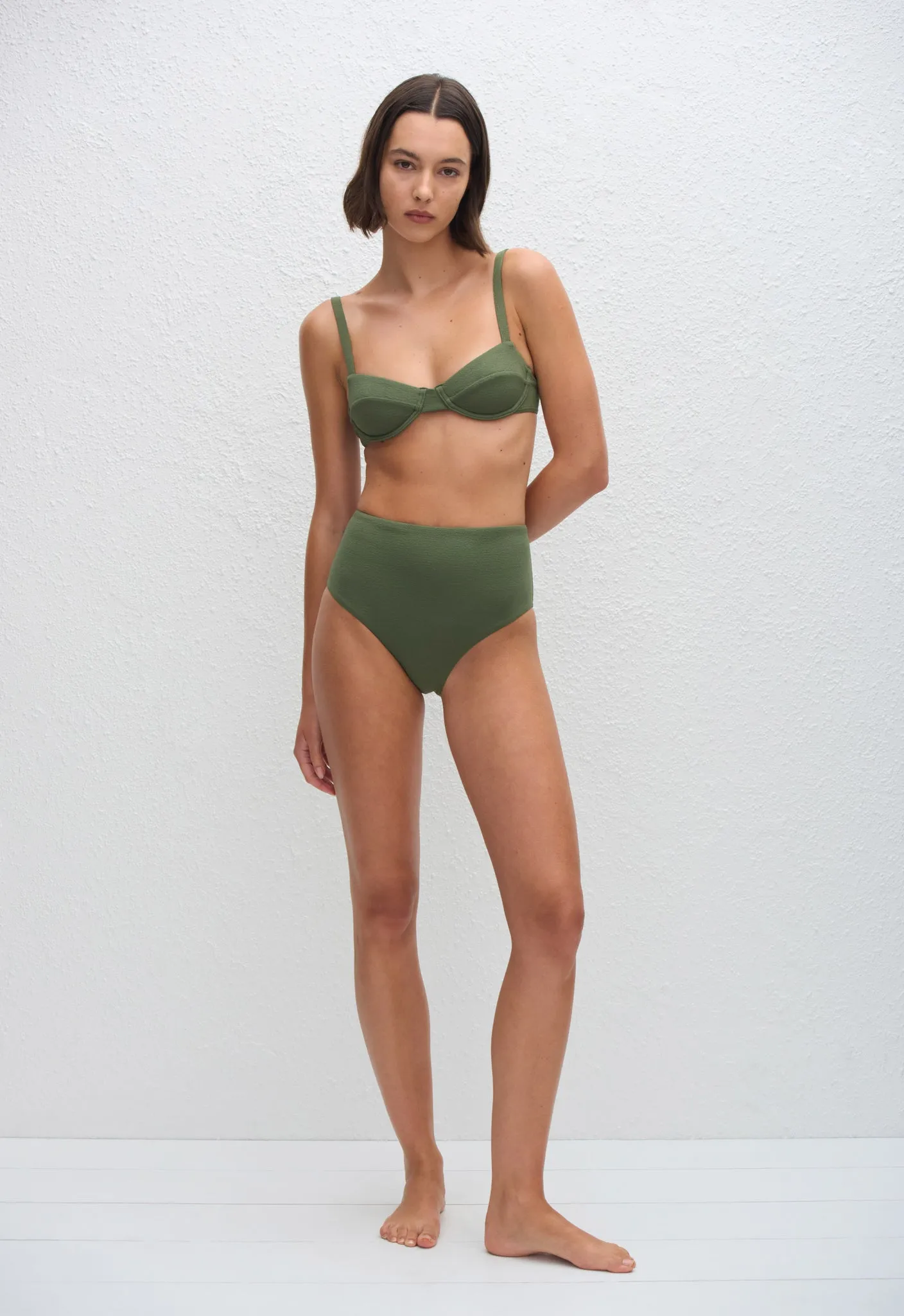 High Waist Brief - Safari Crinkle sold by Matteau