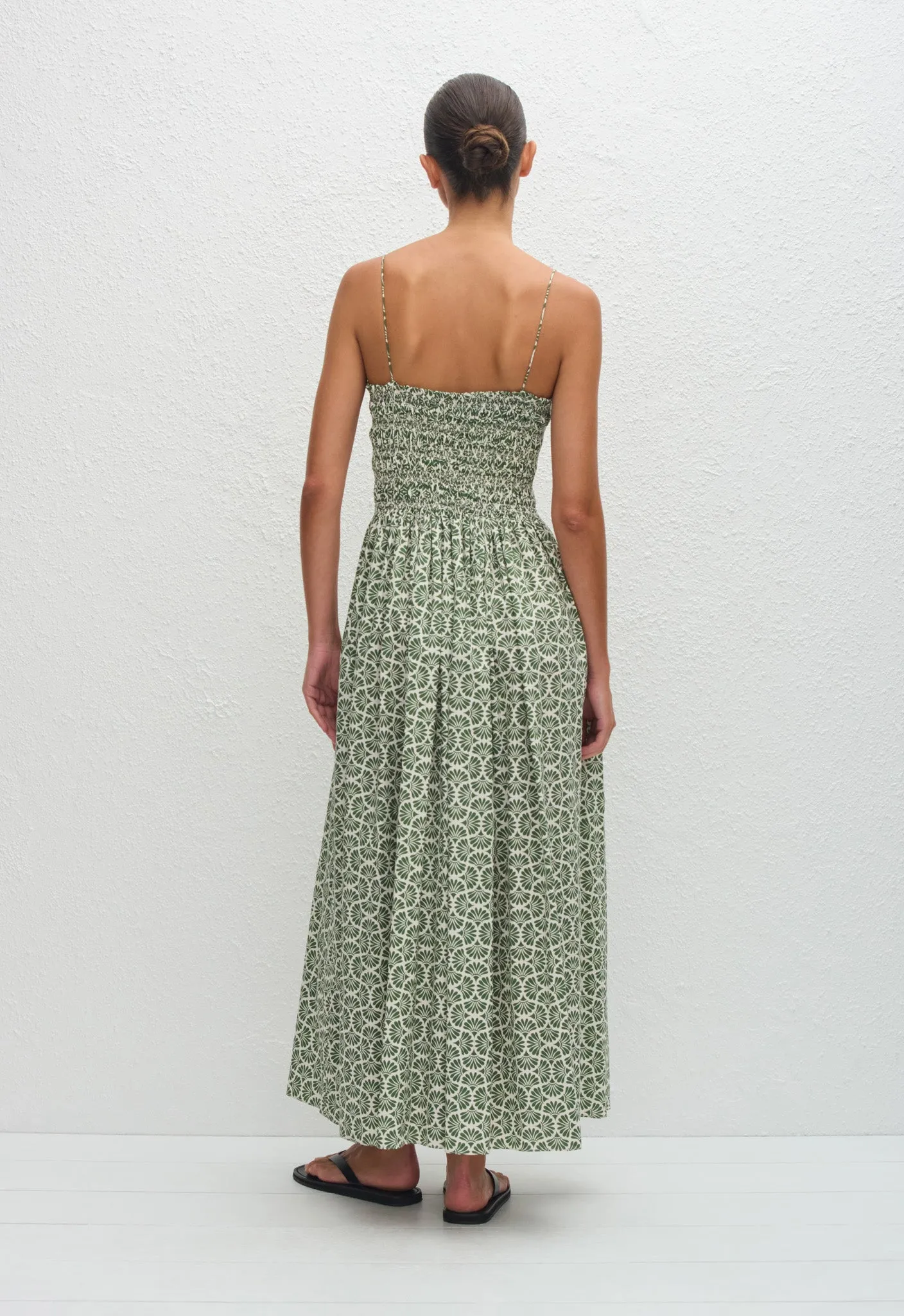 Shirred Bodice Dress - Vetiver sold by Matteau product image thumbnail 4