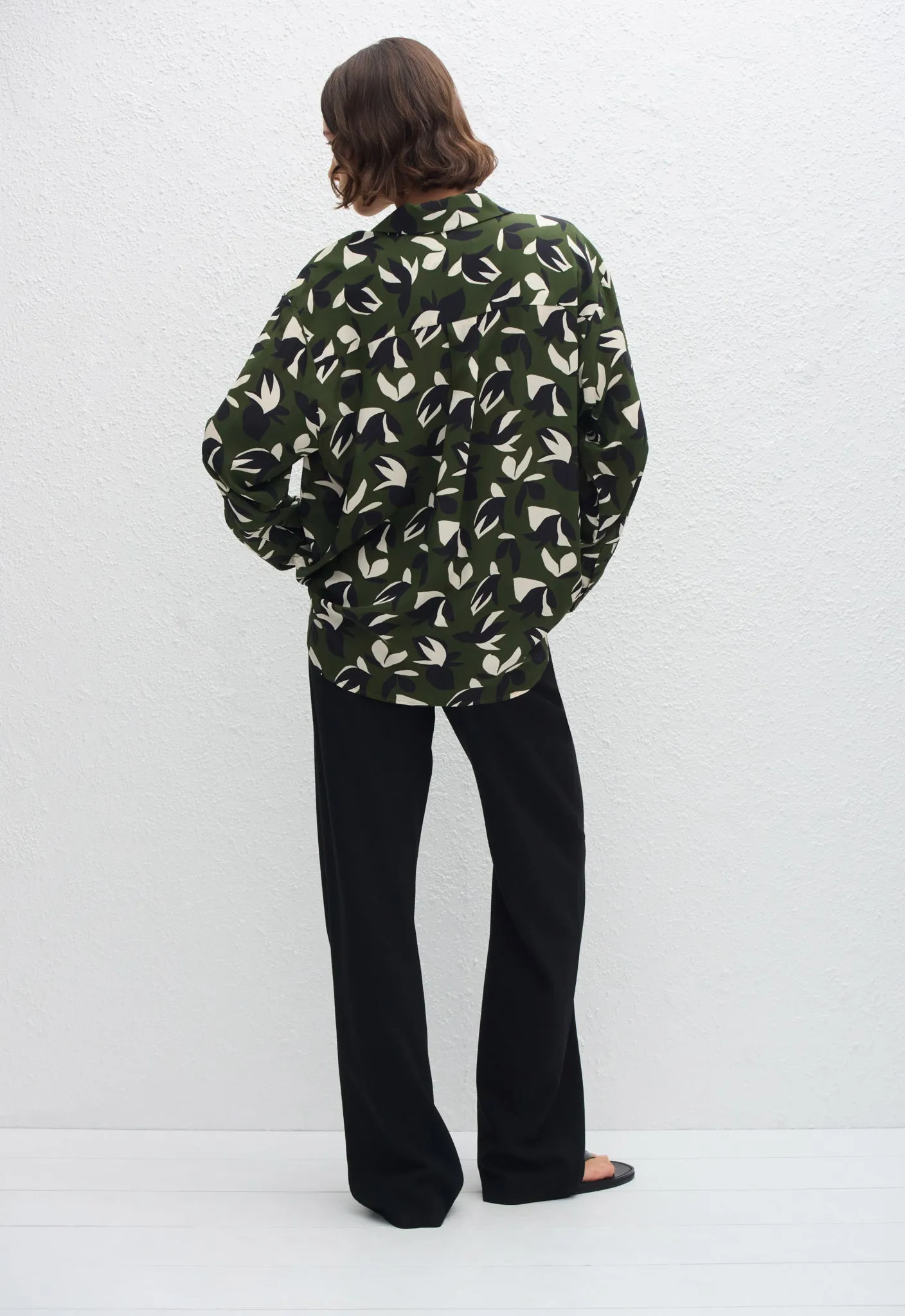 Long Sleeve Silk Shirt - Agave sold by Matteau product image thumbnail 5