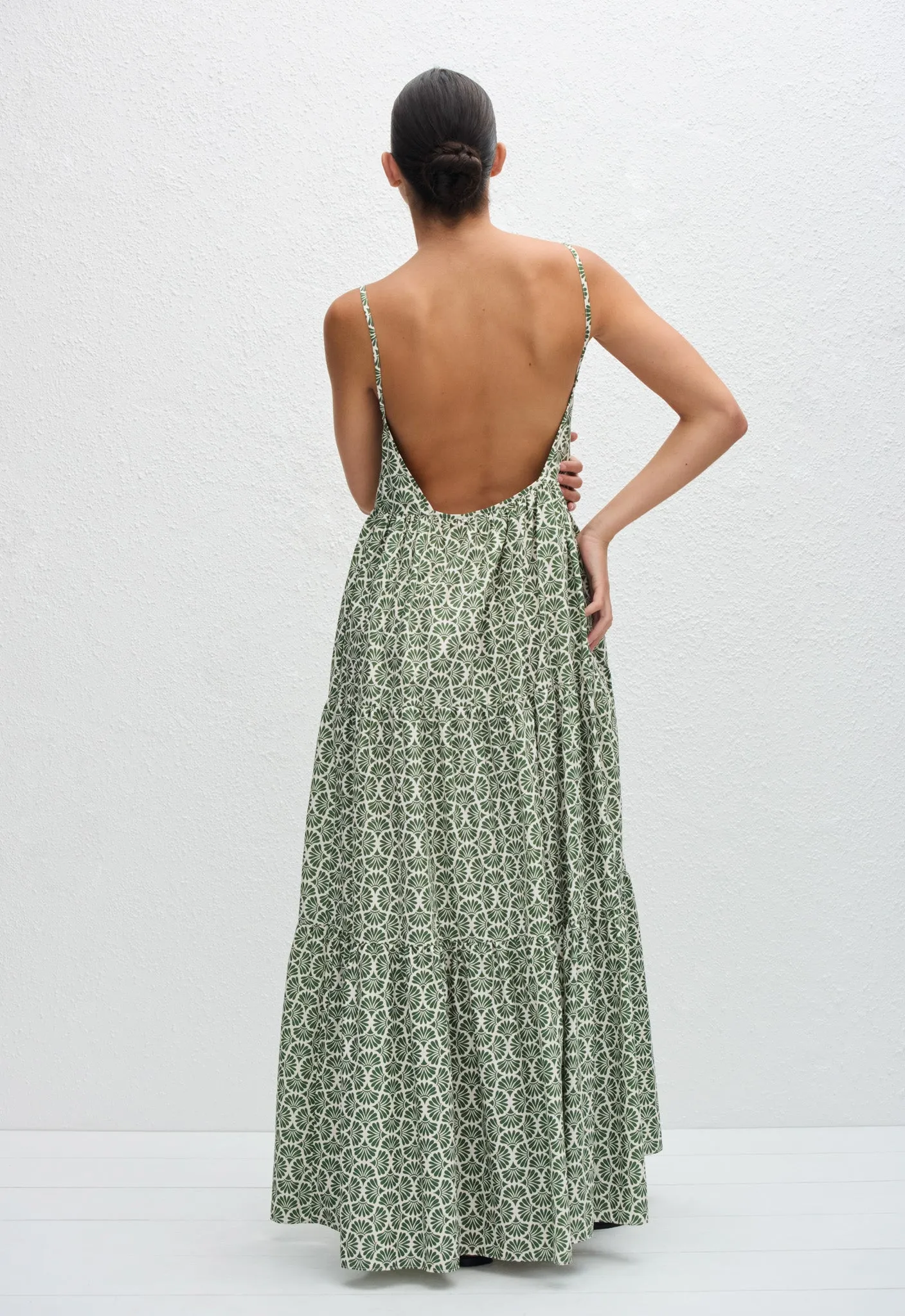 Tiered Low Back Sundress - Vetiver sold by Matteau product image thumbnail 5