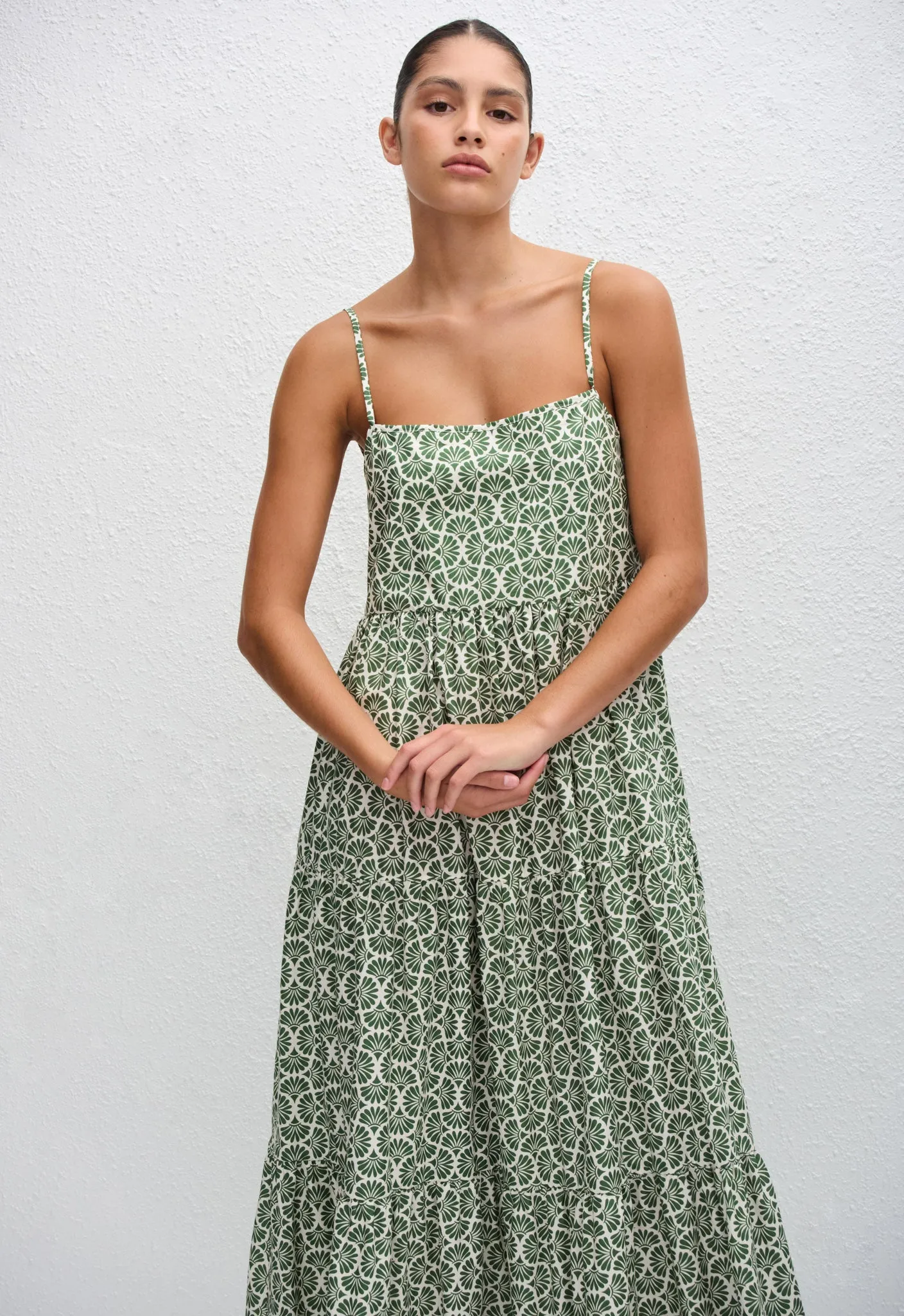 Tiered Low Back Sundress - Vetiver sold by Matteau product image thumbnail 4