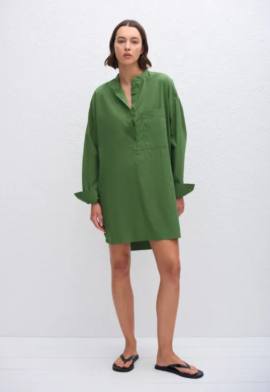 Popover Mini Shirt Dress - Cactus sold by Matteau