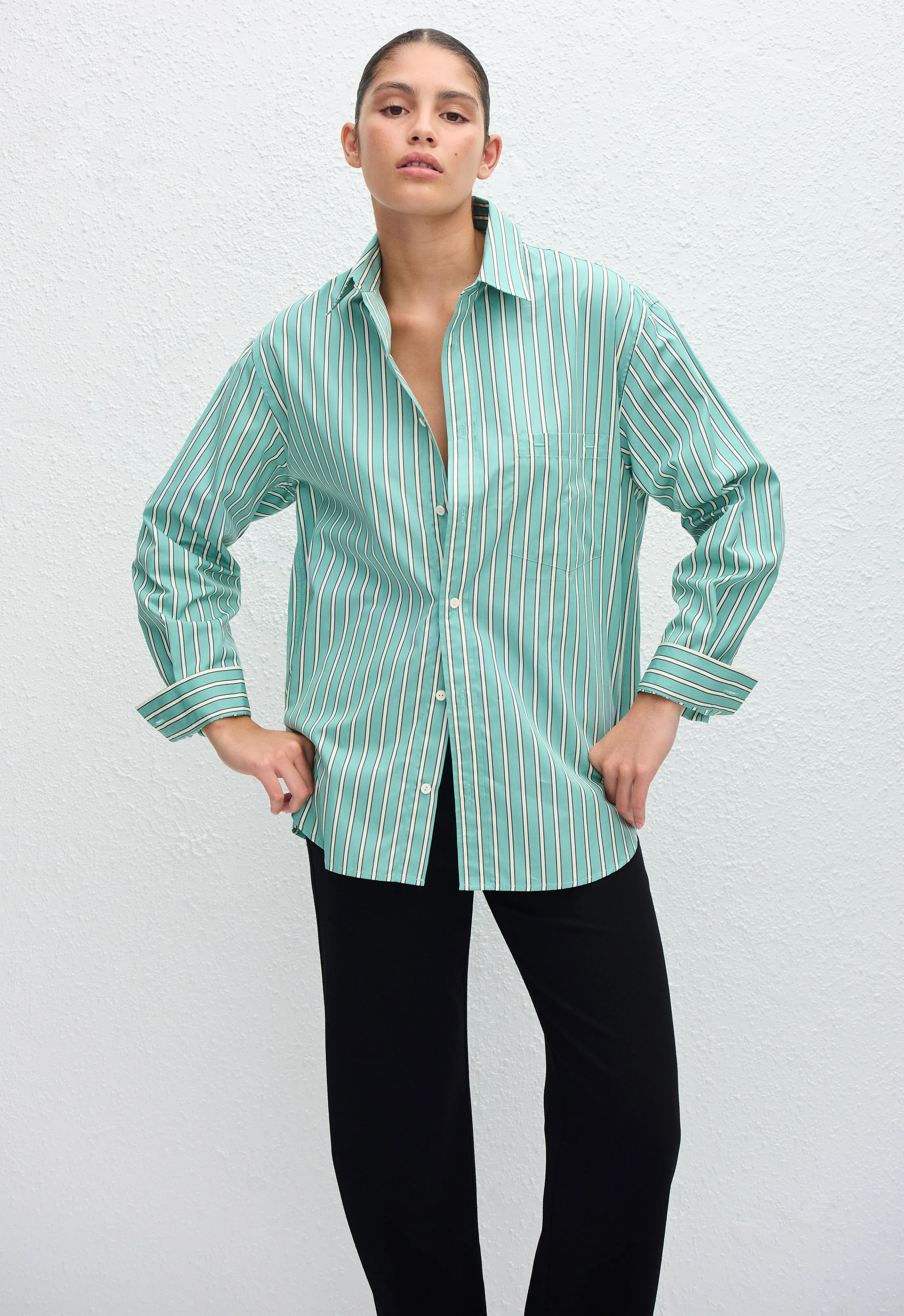 Classic Stripe Shirt - Aegean Stripe sold by Matteau product image thumbnail 3