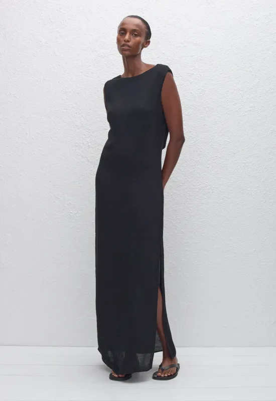 Cowl Back Dress - Black sold by Matteau