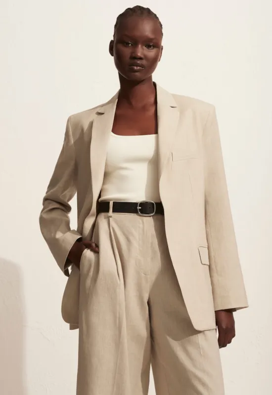 The Relaxed Linen Blazer - Natural sold by Matteau