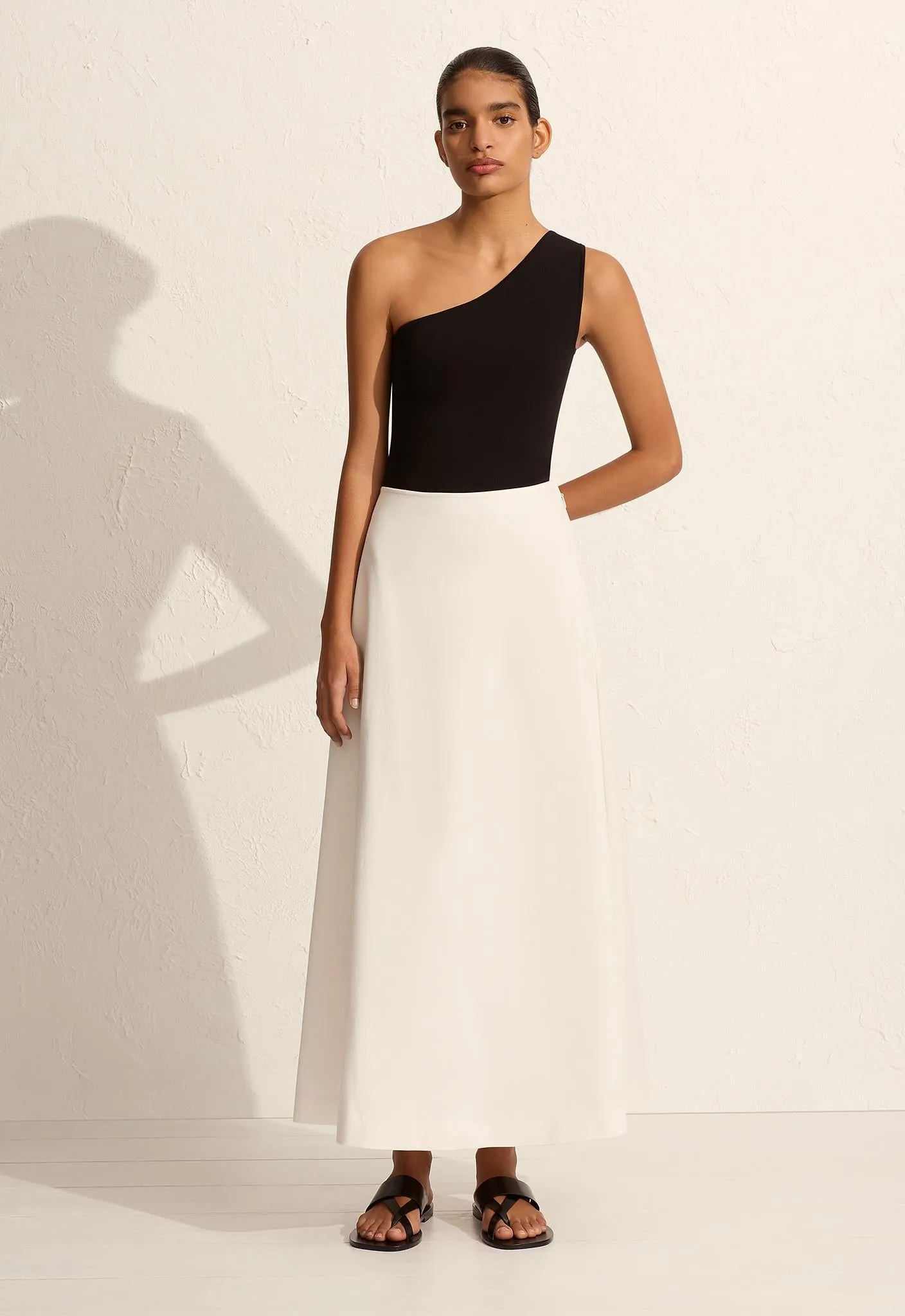 A-Line Skirt - Chalk sold by Matteau