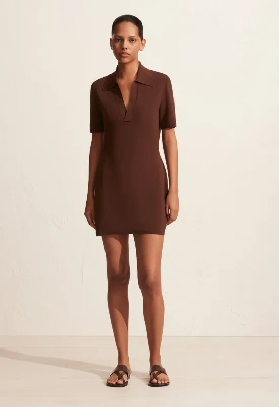 Polo Knit Dress - Cacao made by Matteau