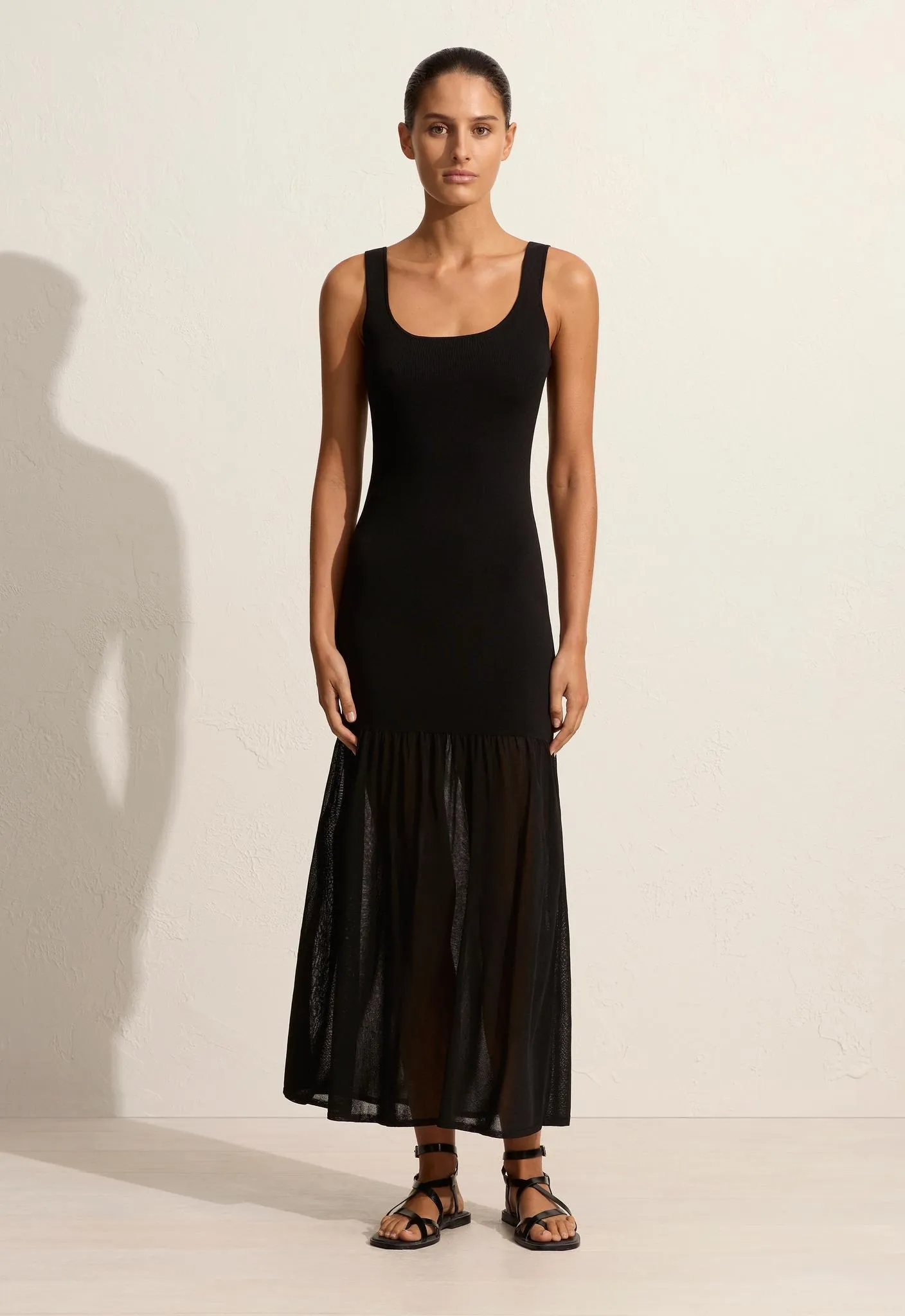 Drop Waist Knit Dress - Black sold by Matteau