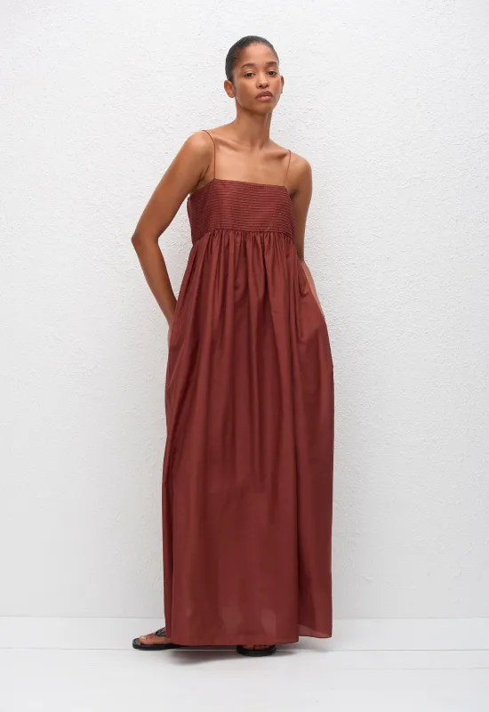 Empire Pintuck Bodice Dress - Maroc made by Matteau