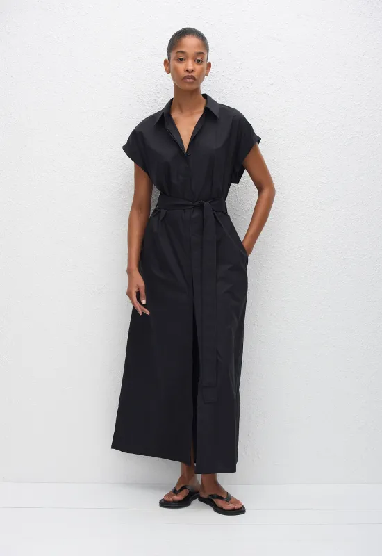 Sleeveless Shirt Dress - Black sold by Matteau