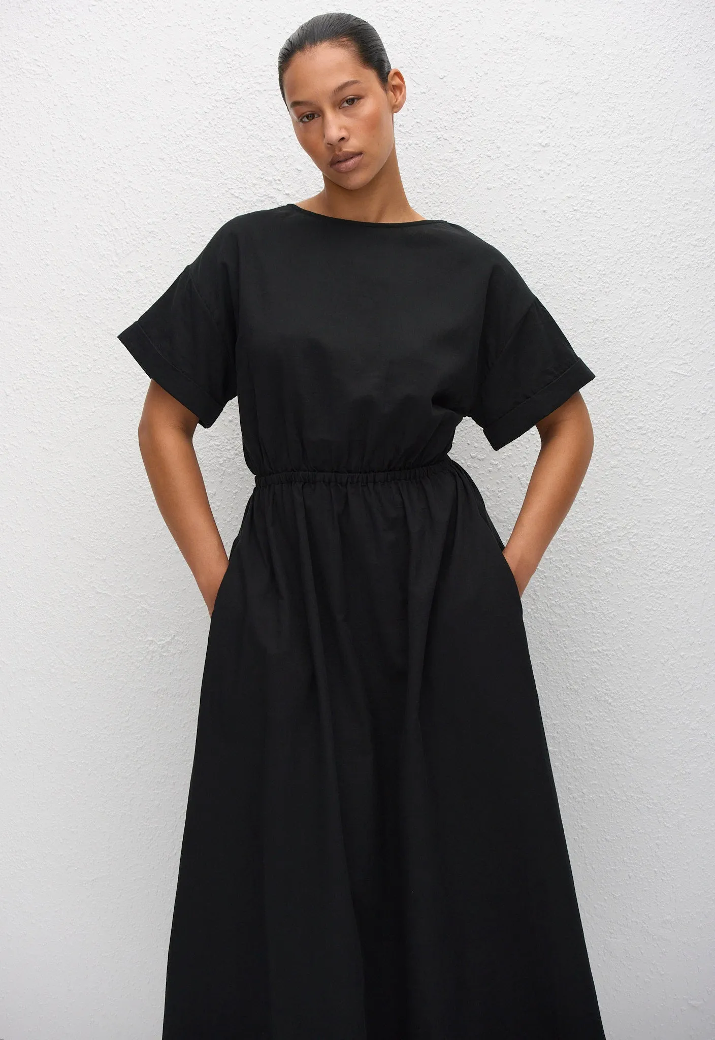 Relaxed Tee Midi Dress - Black sold by Matteau product image thumbnail 2