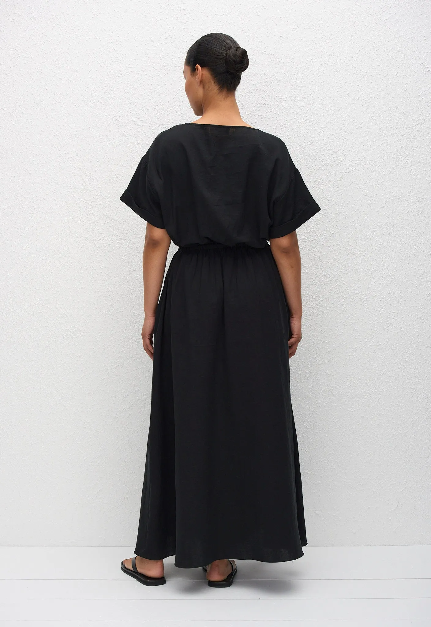 Relaxed Tee Midi Dress - Black sold by Matteau product image thumbnail 3