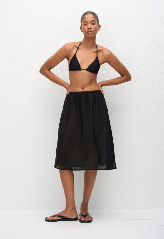 Sheer Midi Skirt - Black sold by Matteau