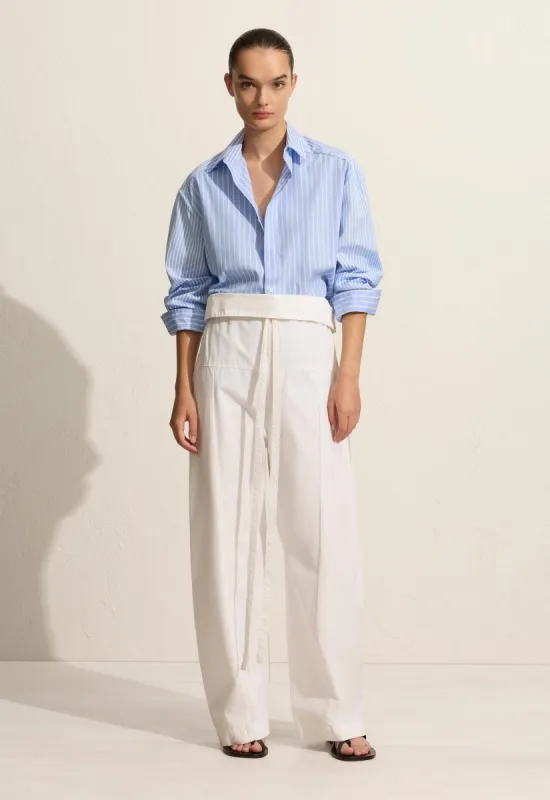Contrast Stripe Shirt - Sky Stripe sold by Matteau
