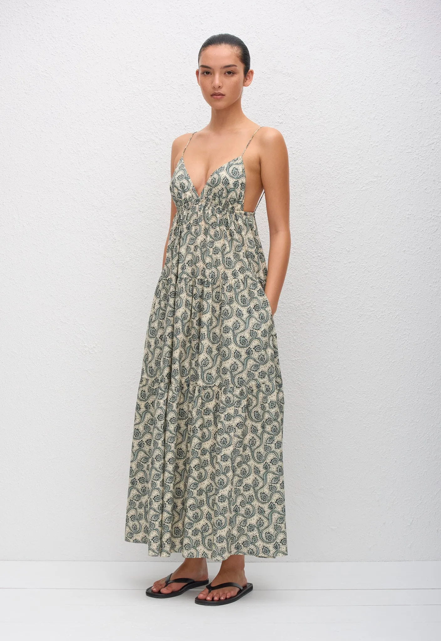 Triangle Tiered Sundress - Vine sold by Matteau product image thumbnail 3