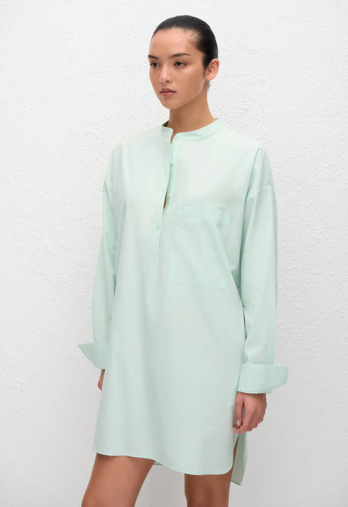 Popover Mini Shirt Dress - Mint sold by Matteau product image thumbnail 2
