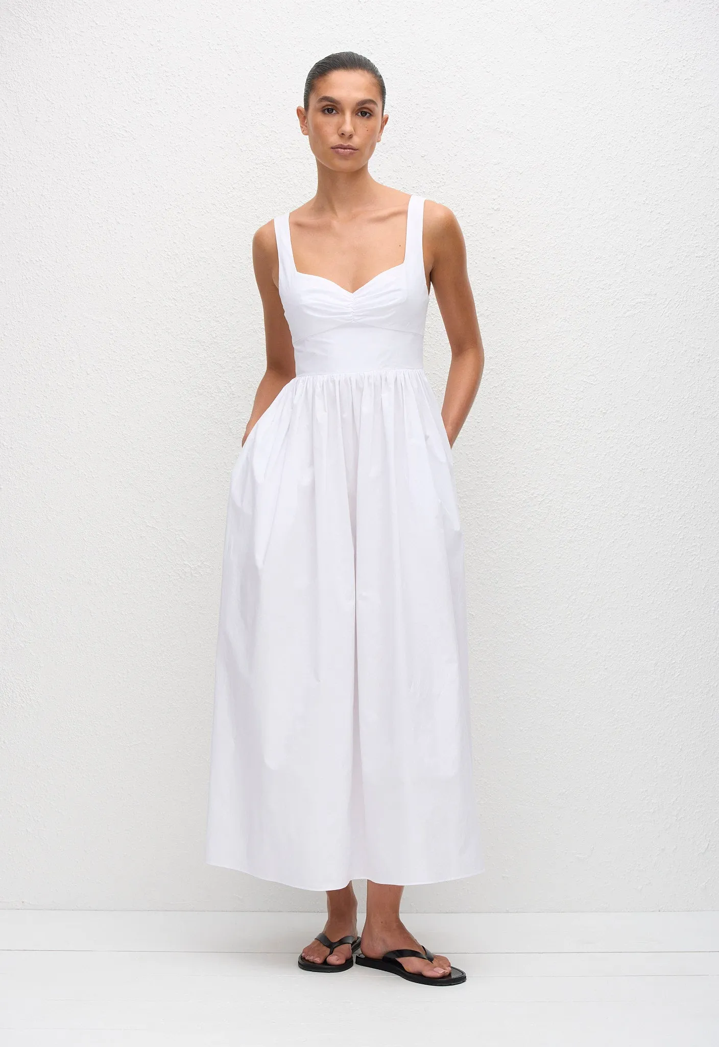 Bralette Midi Dress - White sold by Matteau