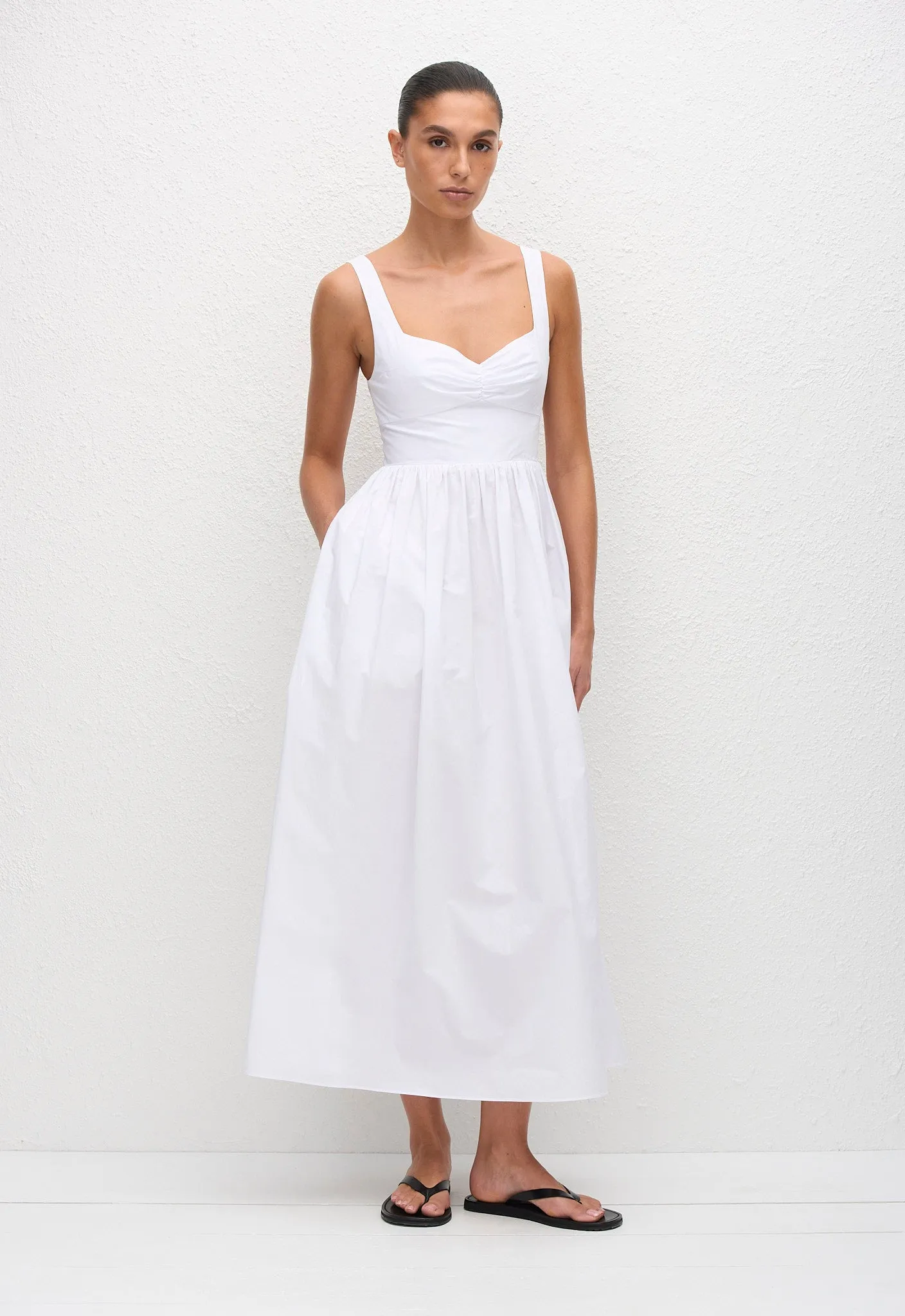 Bralette Midi Dress - White sold by Matteau product image thumbnail 4