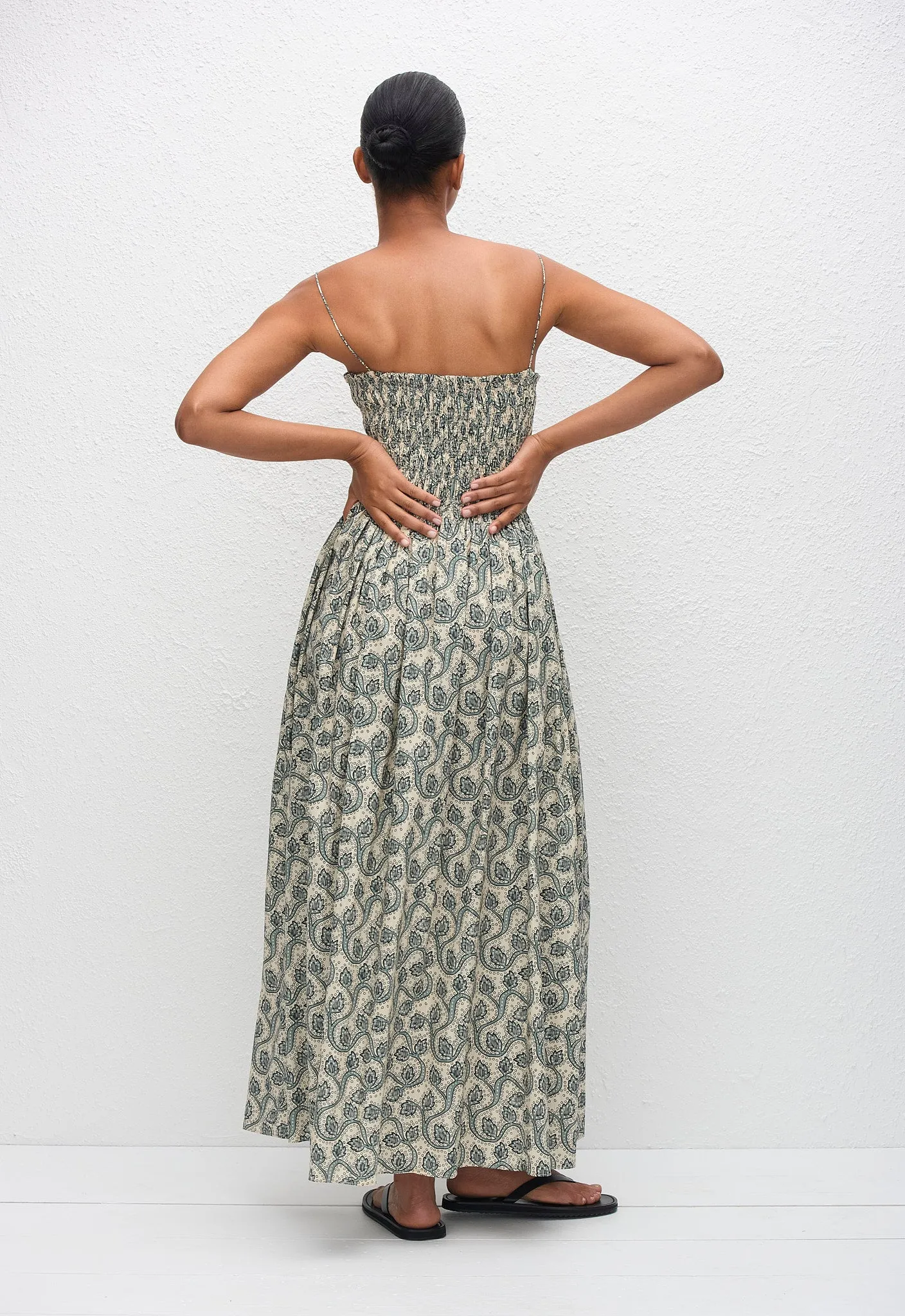 Shirred Bodice Dress - Vine sold by Matteau product image thumbnail 4