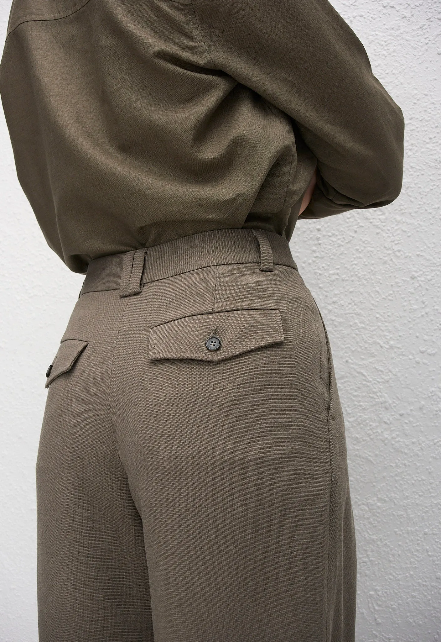 Tailored Pleat Trouser - Myrtle sold by Matteau product image thumbnail 4