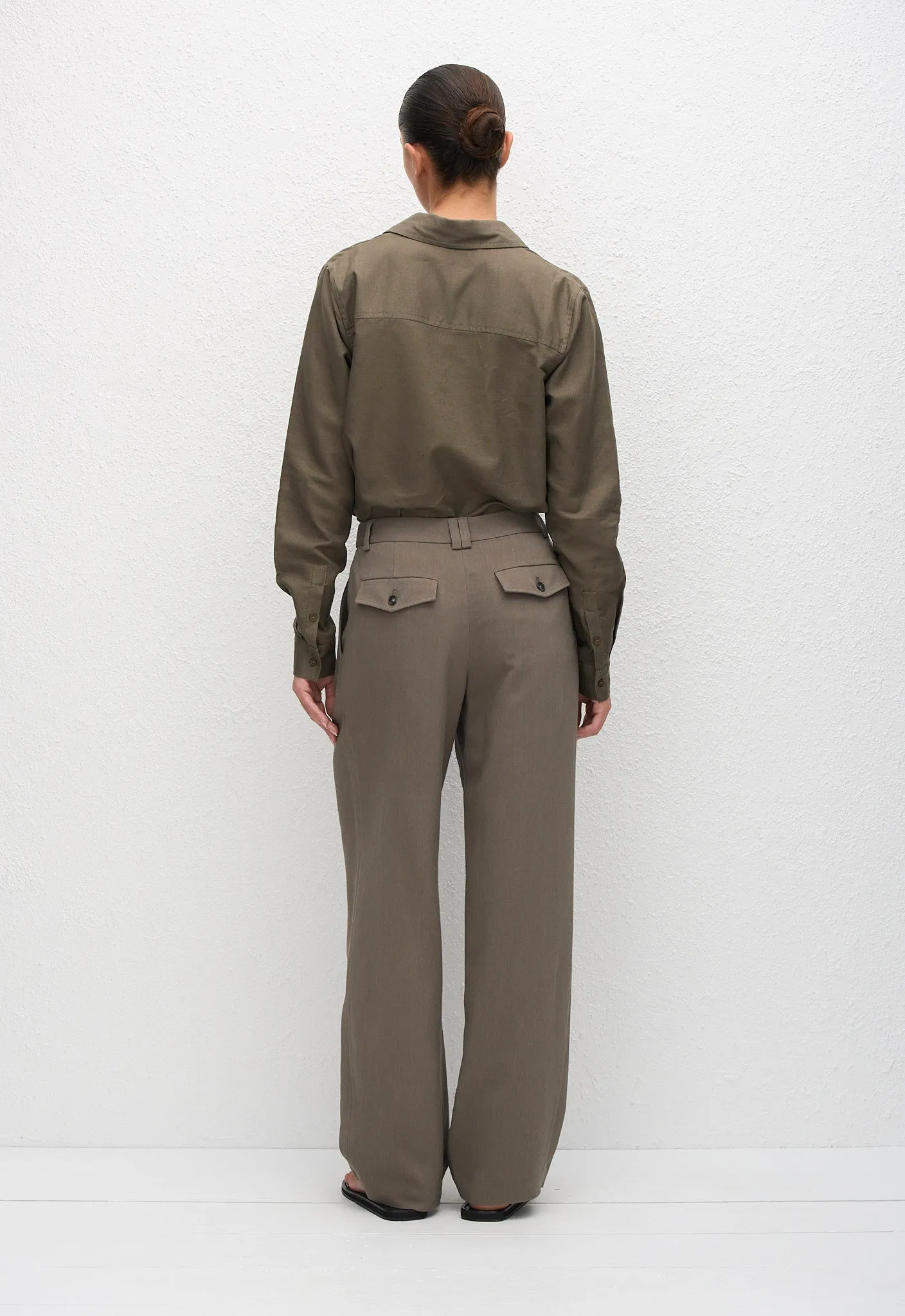 Tailored Pleat Trouser - Myrtle sold by Matteau product image thumbnail 5