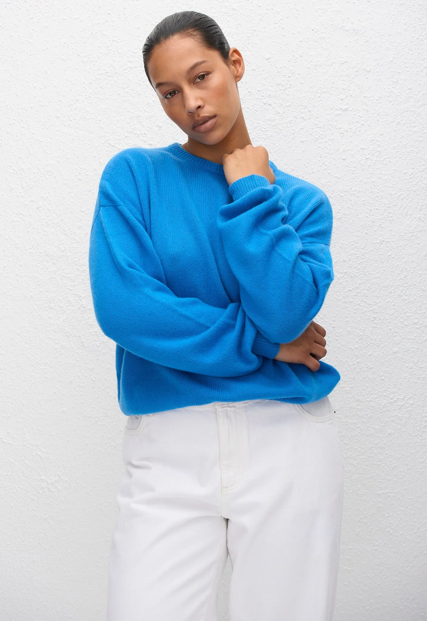 Cashmere Crew Sweater - Cornflower sold by Matteau product image thumbnail 3