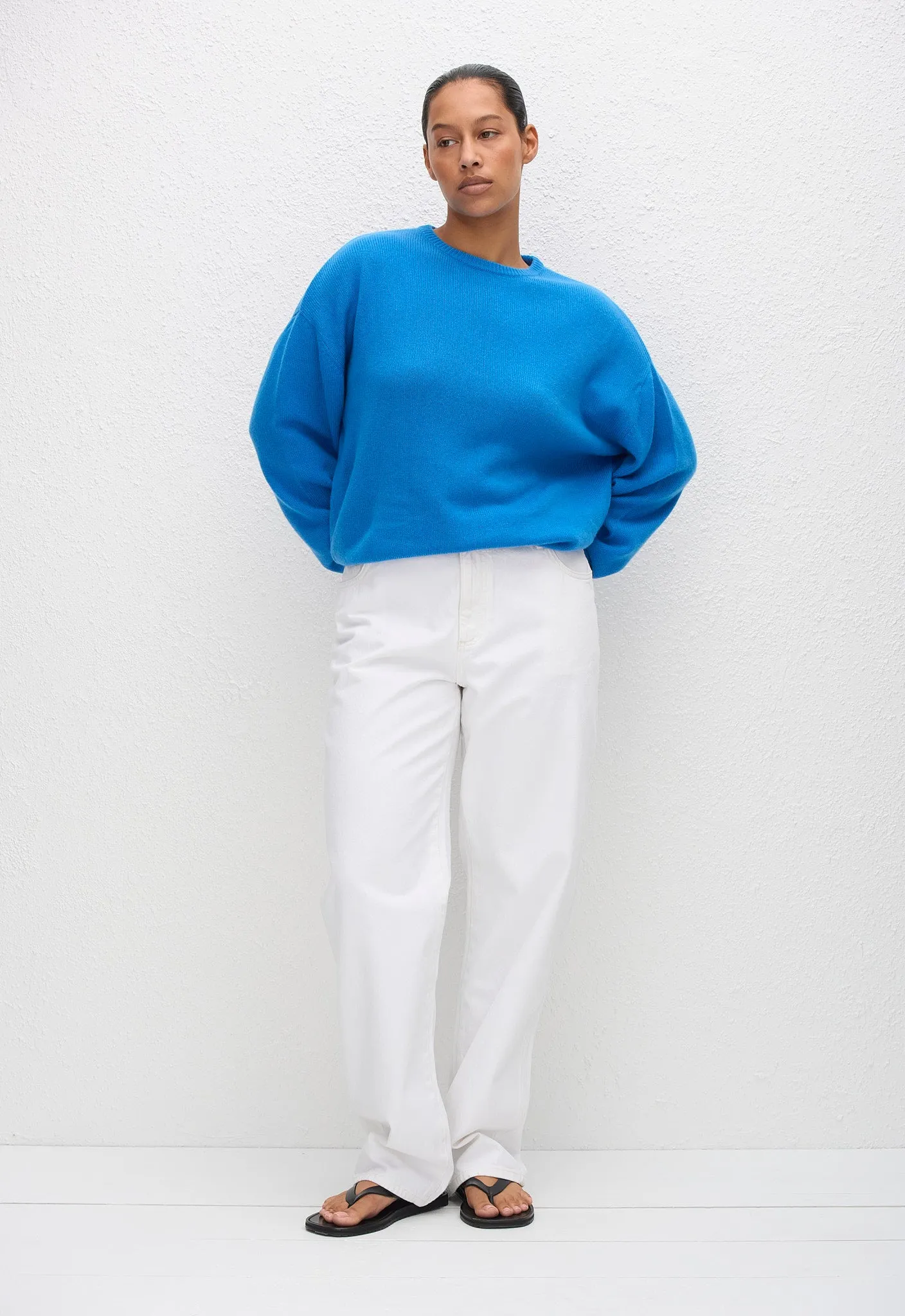 Cashmere Crew Sweater - Cornflower sold by Matteau