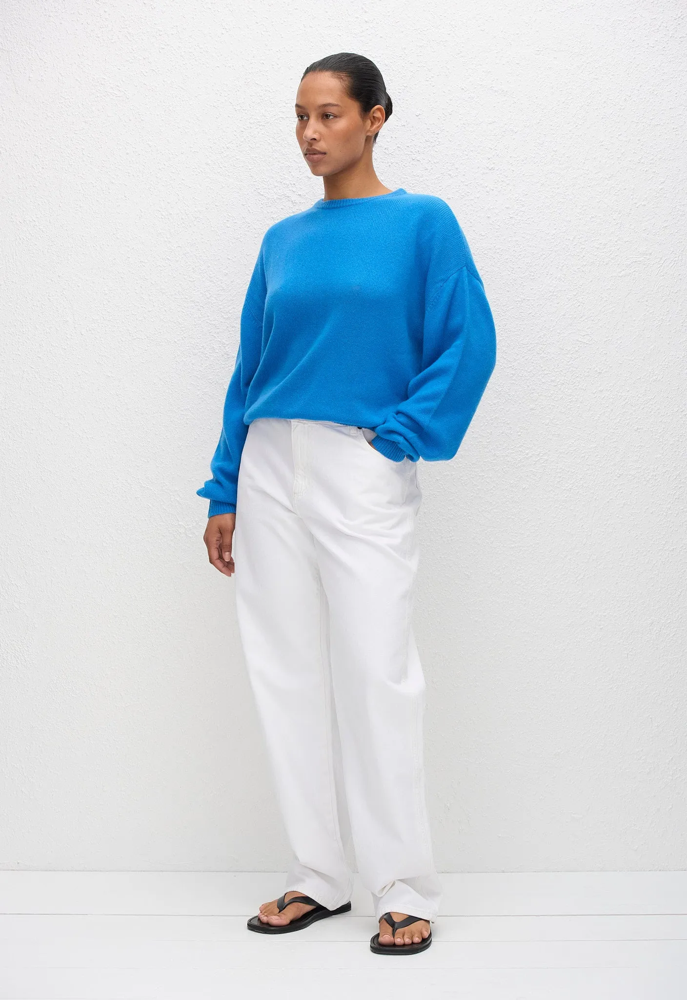 Cashmere Crew Sweater - Cornflower sold by Matteau product image thumbnail 2