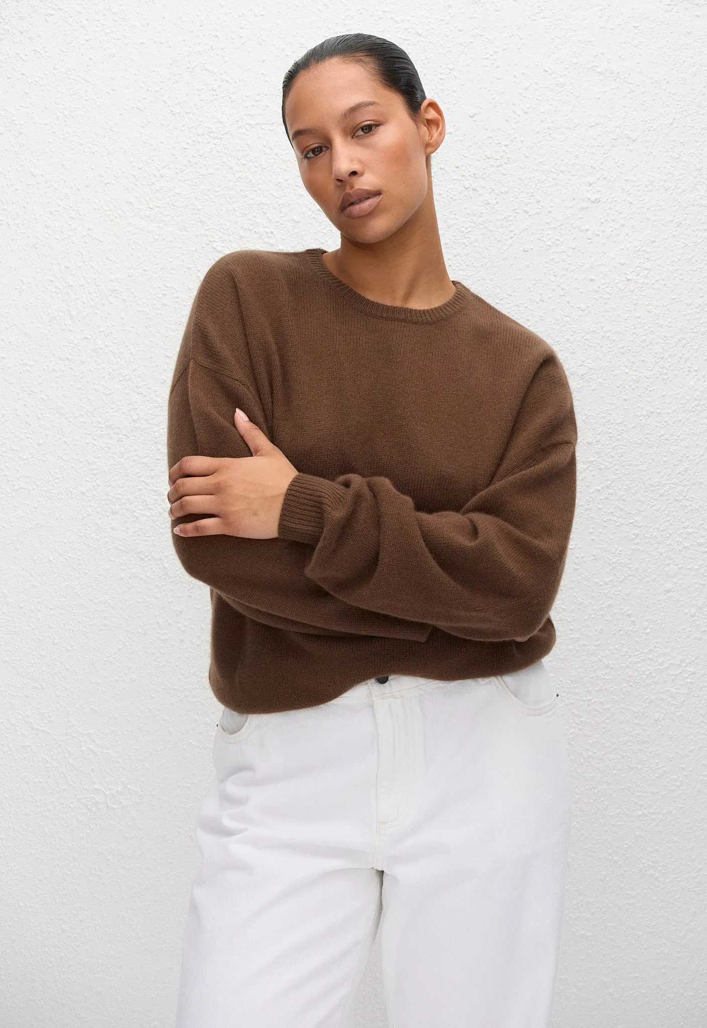 Cashmere Crew Sweater - Chestnut sold by Matteau product image thumbnail 2