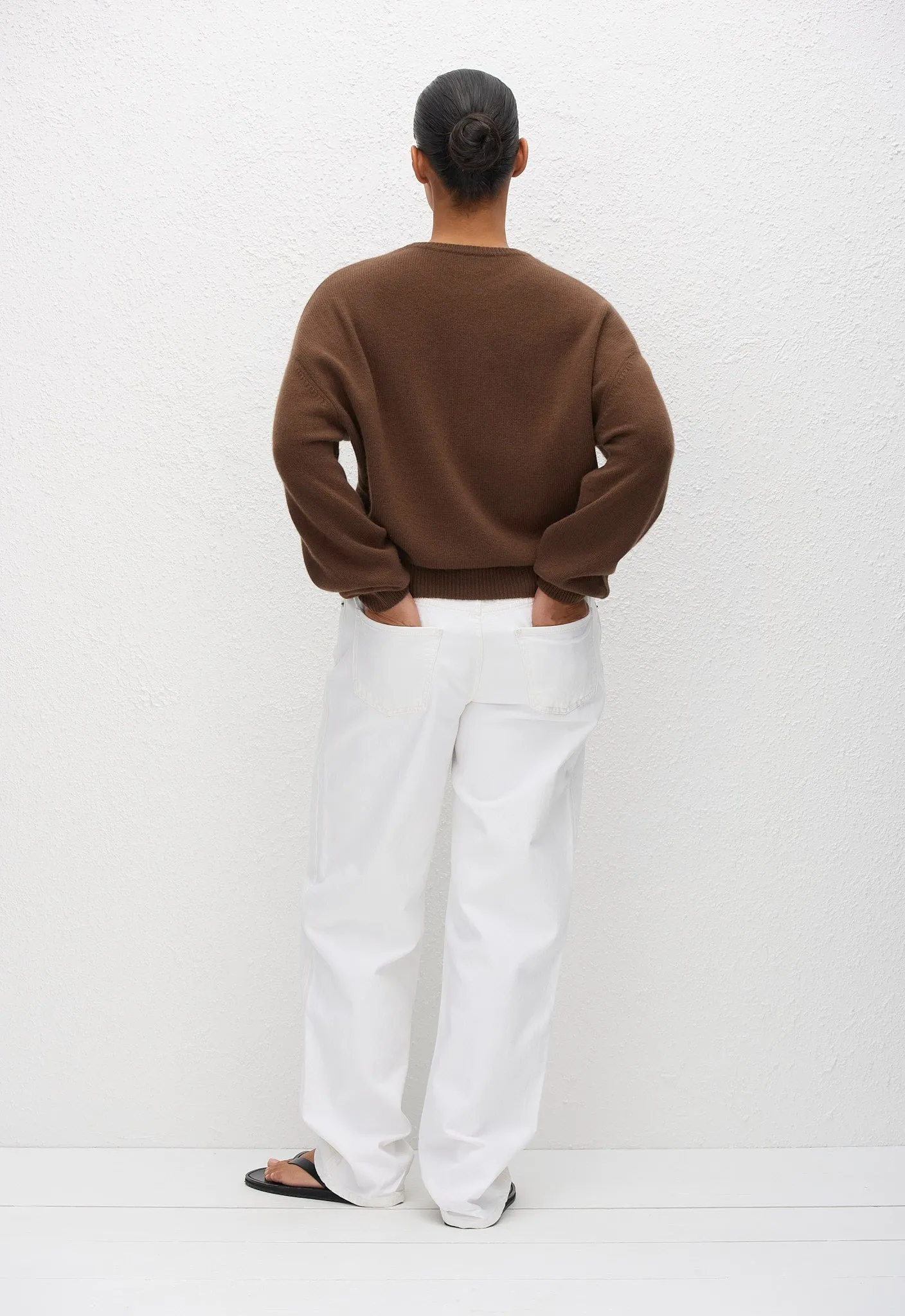 Cashmere Crew Sweater - Chestnut sold by Matteau product image thumbnail 3