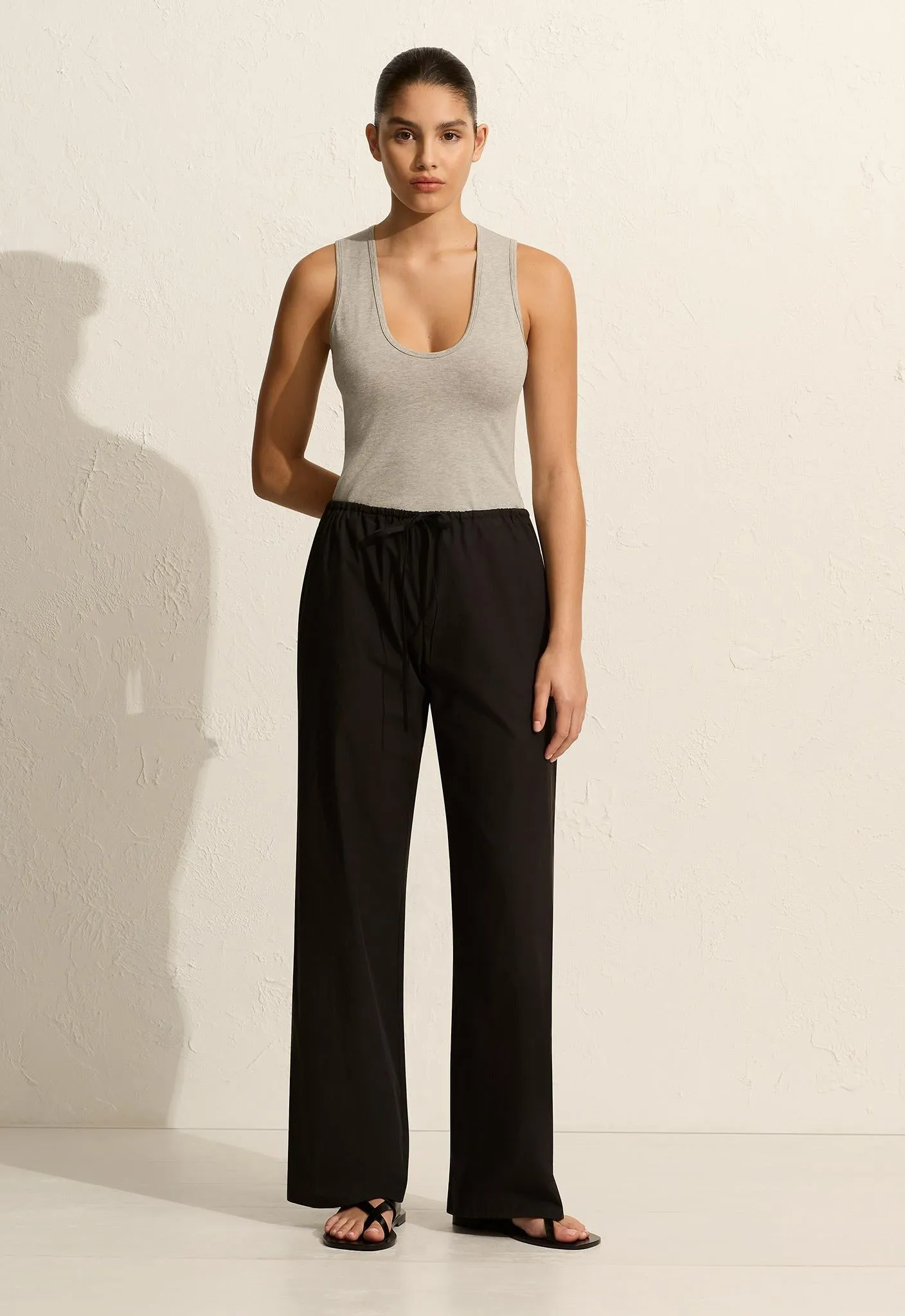 Drawcord Pant - Black sold by Matteau