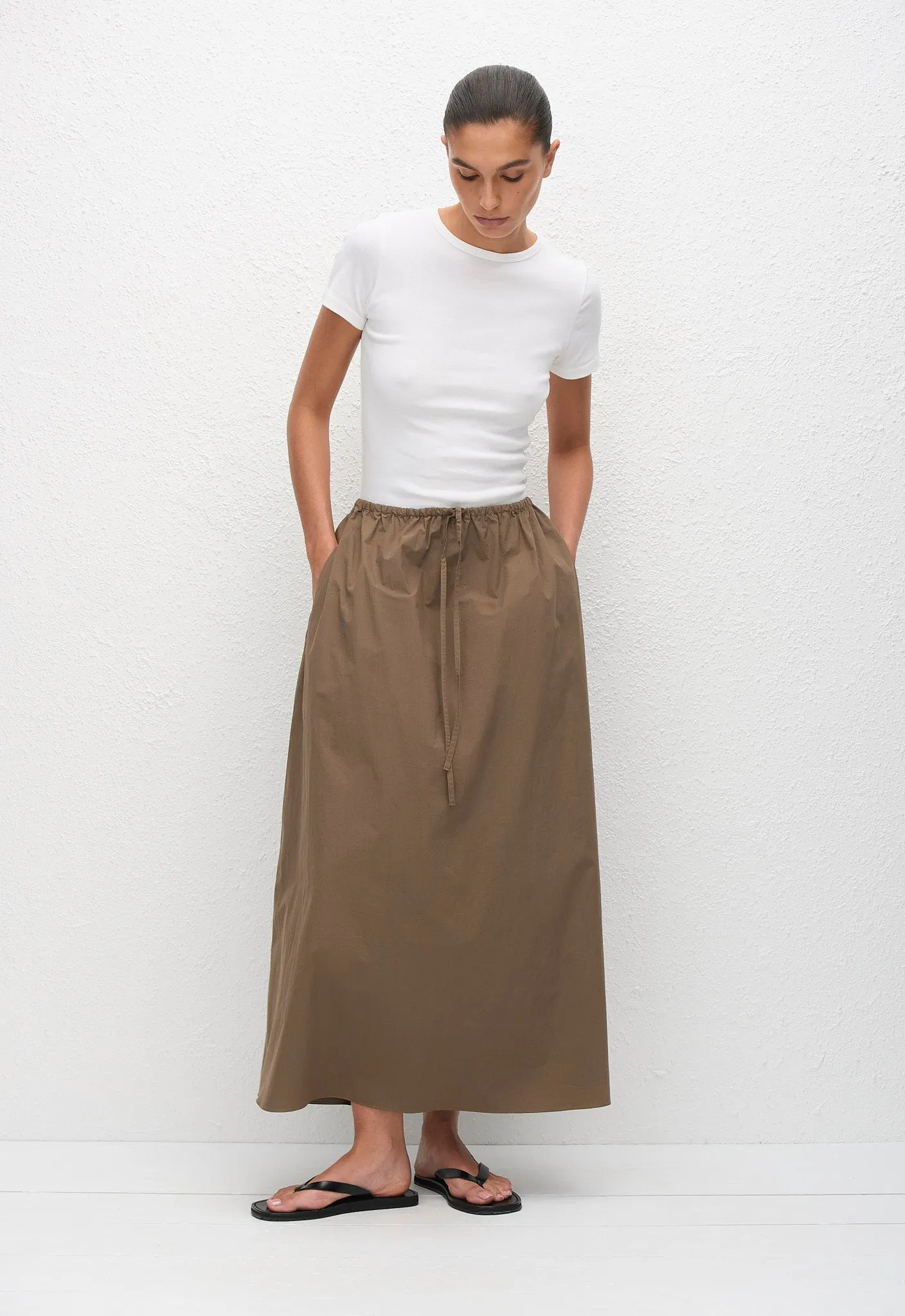 Drawcord Skirt - Birch sold by Matteau