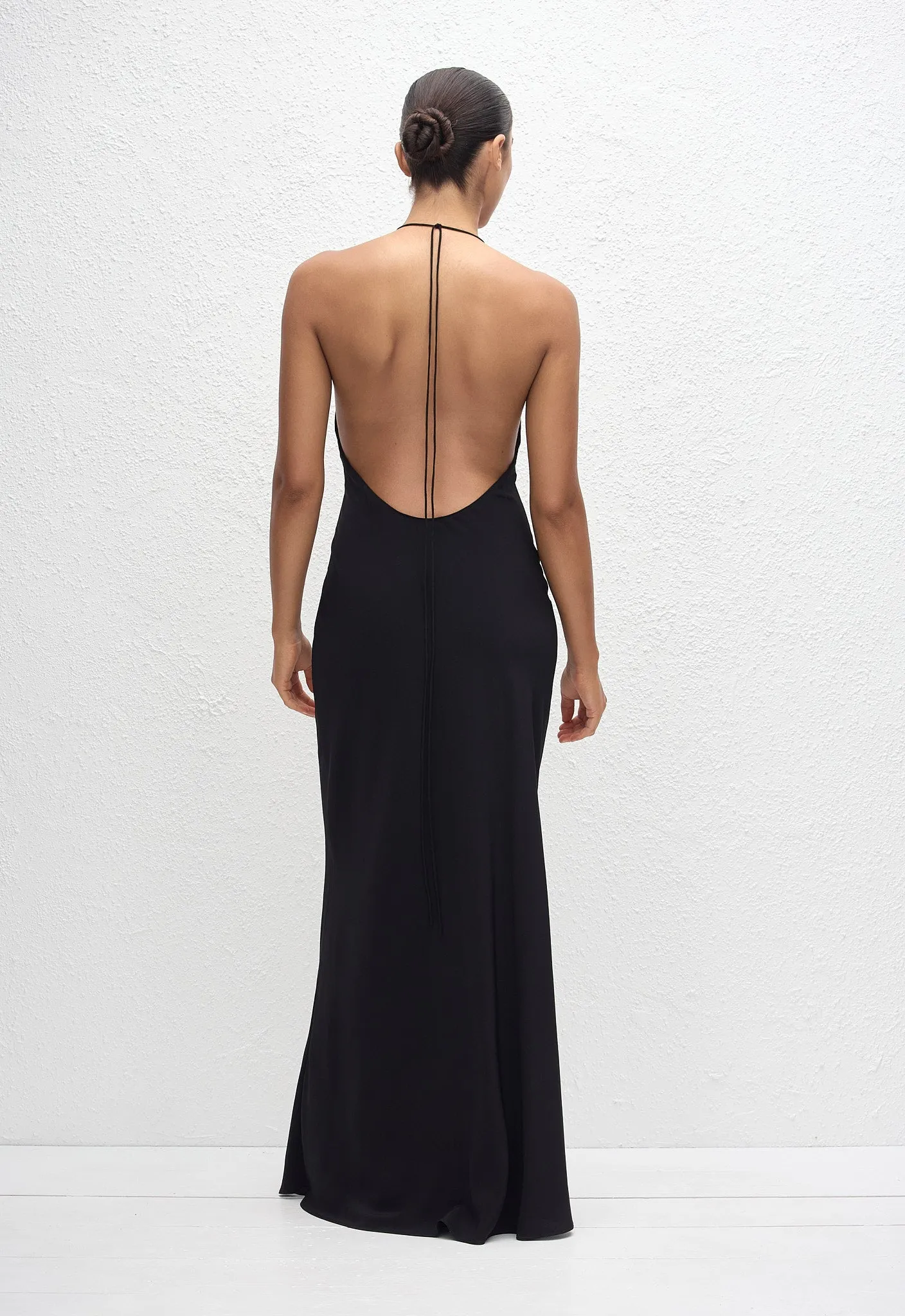 Low Back Halter Dress - Black sold by Matteau