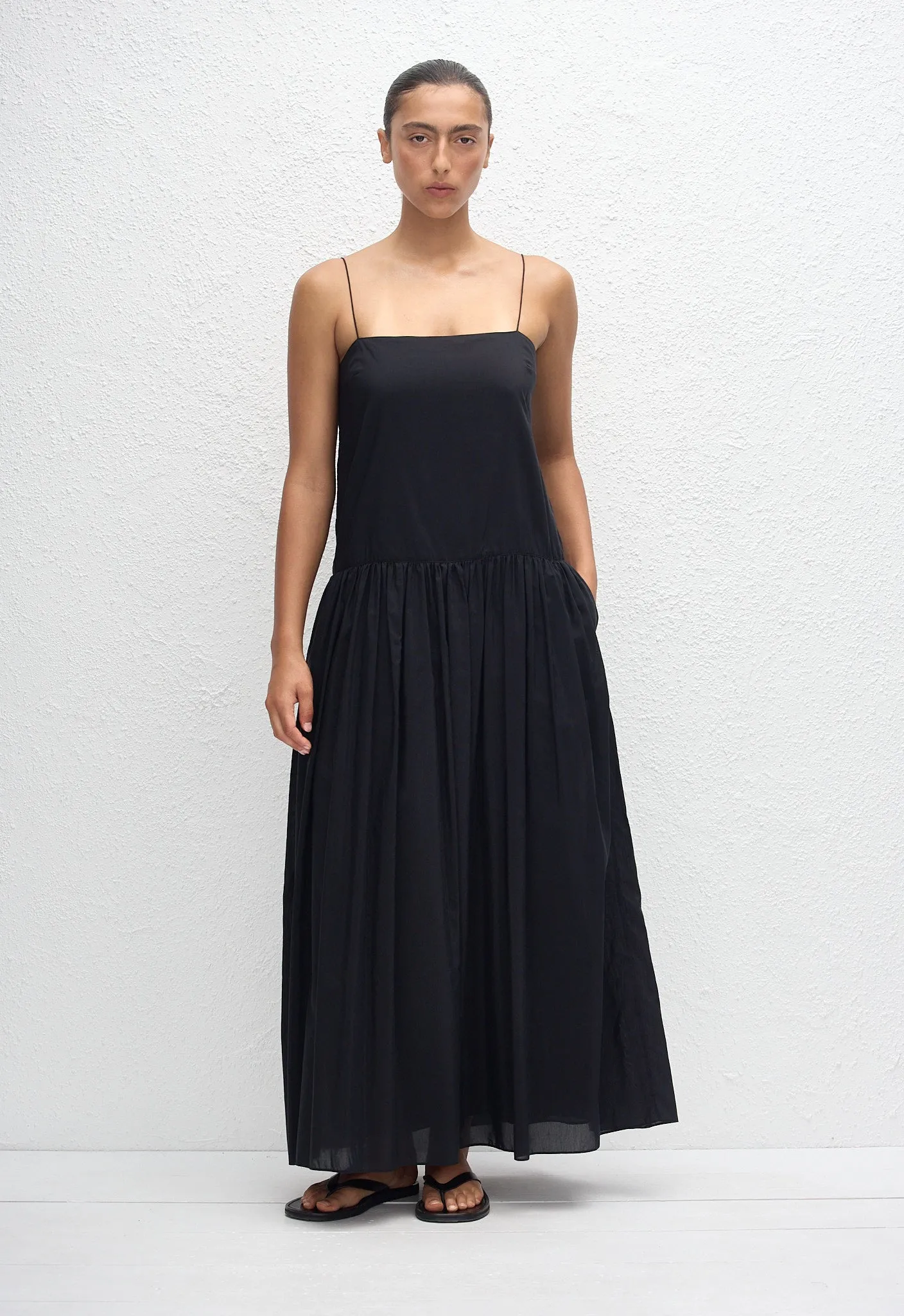 Drop Waist Midi Dress - Black sold by Matteau