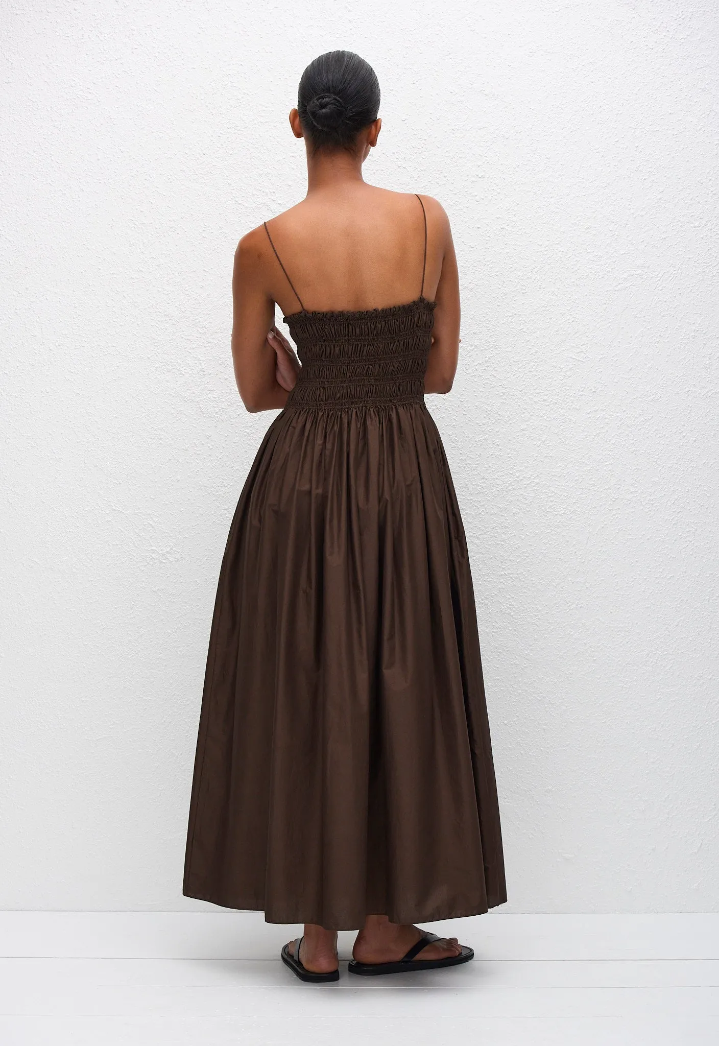Shirred Bodice Dress - Chocolate sold by Matteau product image thumbnail 5