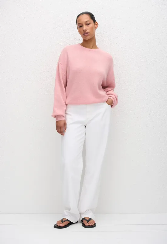 Cashmere Crew Sweater - Sorbet made by Matteau