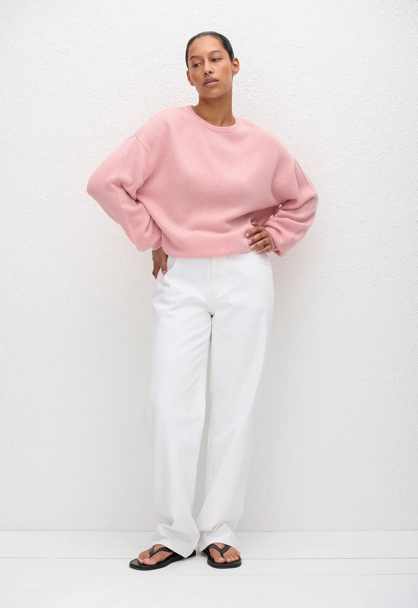 Cashmere Crew Sweater - Sorbet sold by Matteau product image thumbnail 2