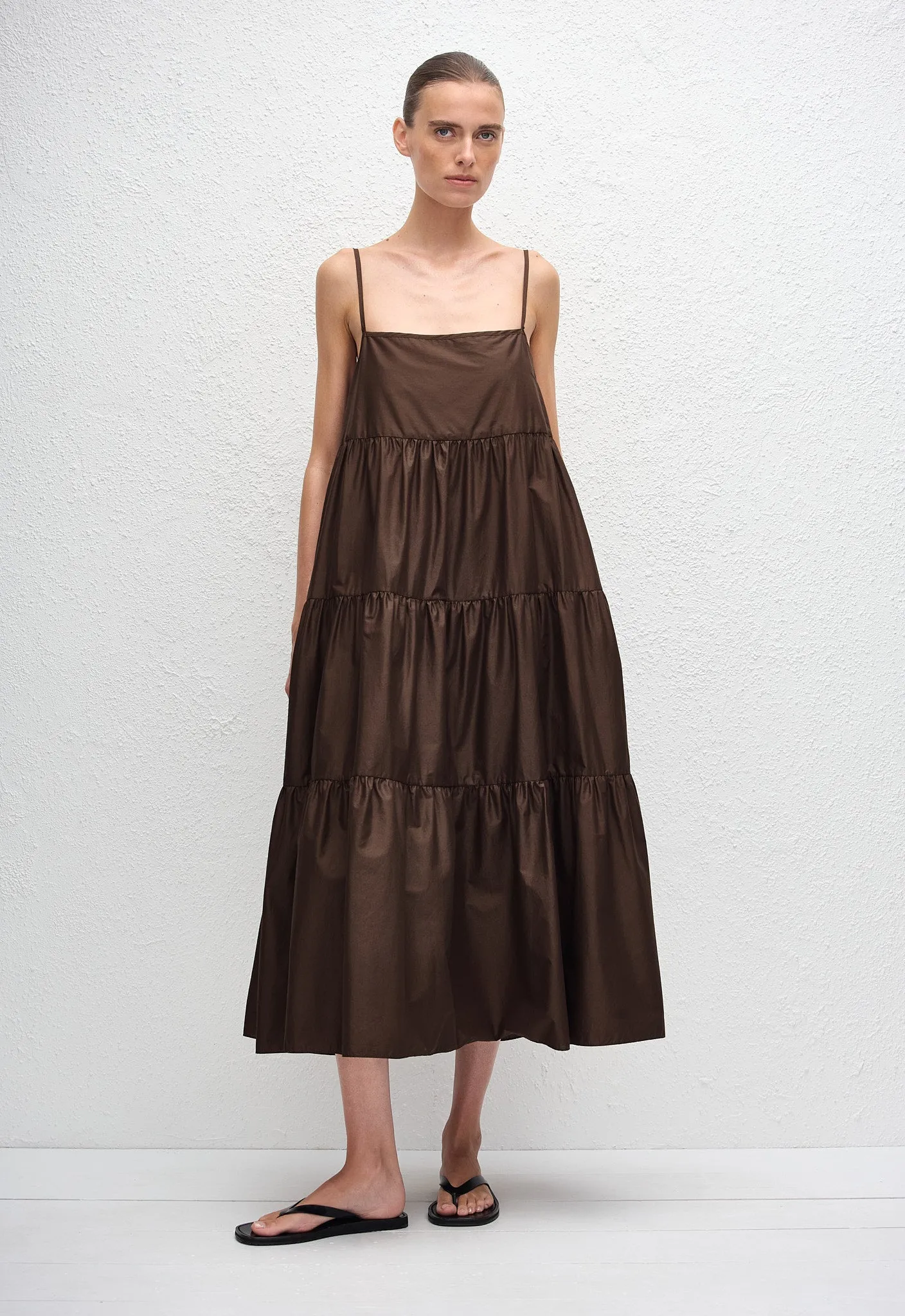 Tiered Sundress - Chocolate sold by Matteau