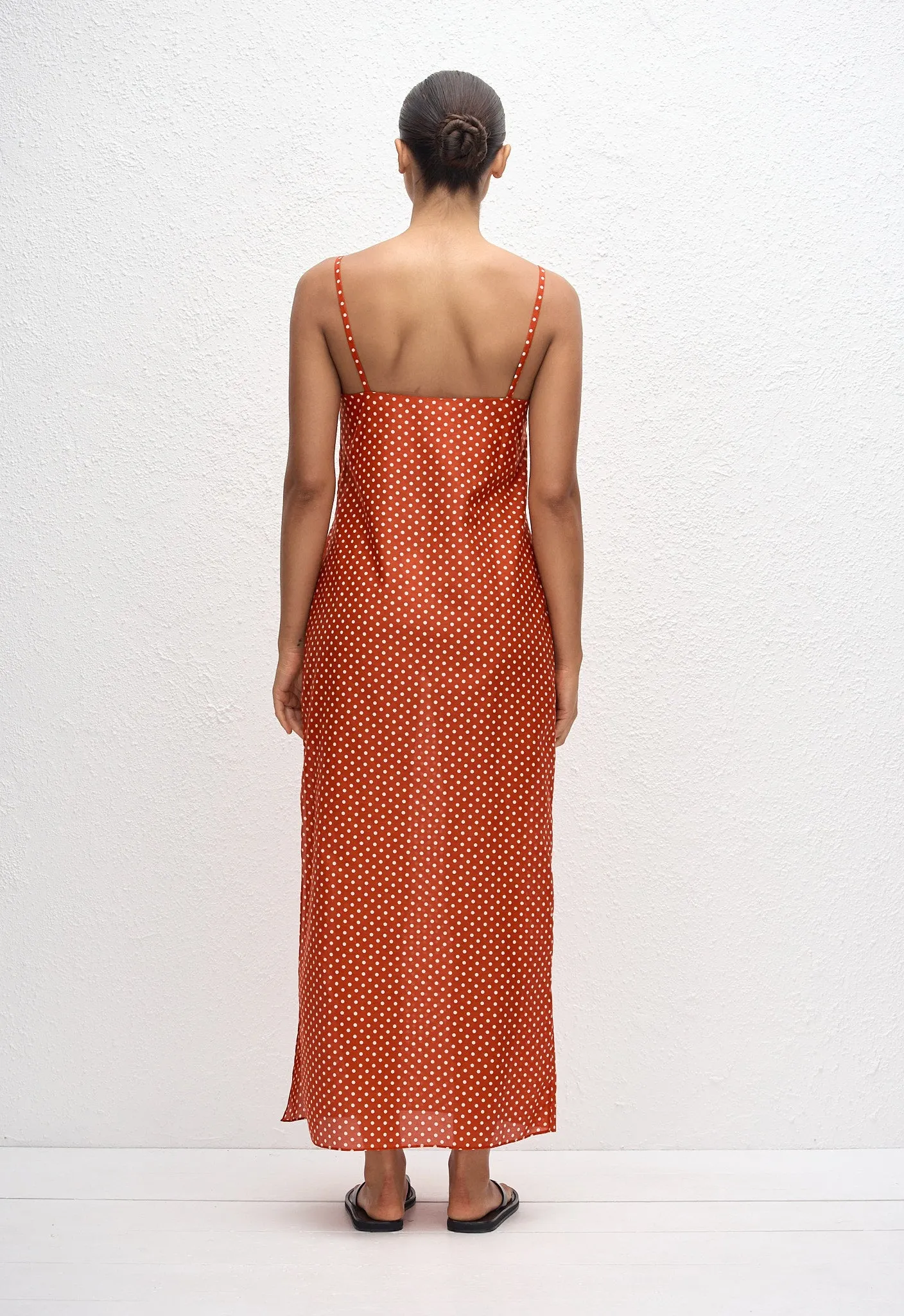 Square Shift Midi Dress - Polka Dot (Tomato) sold by Matteau product image thumbnail 3