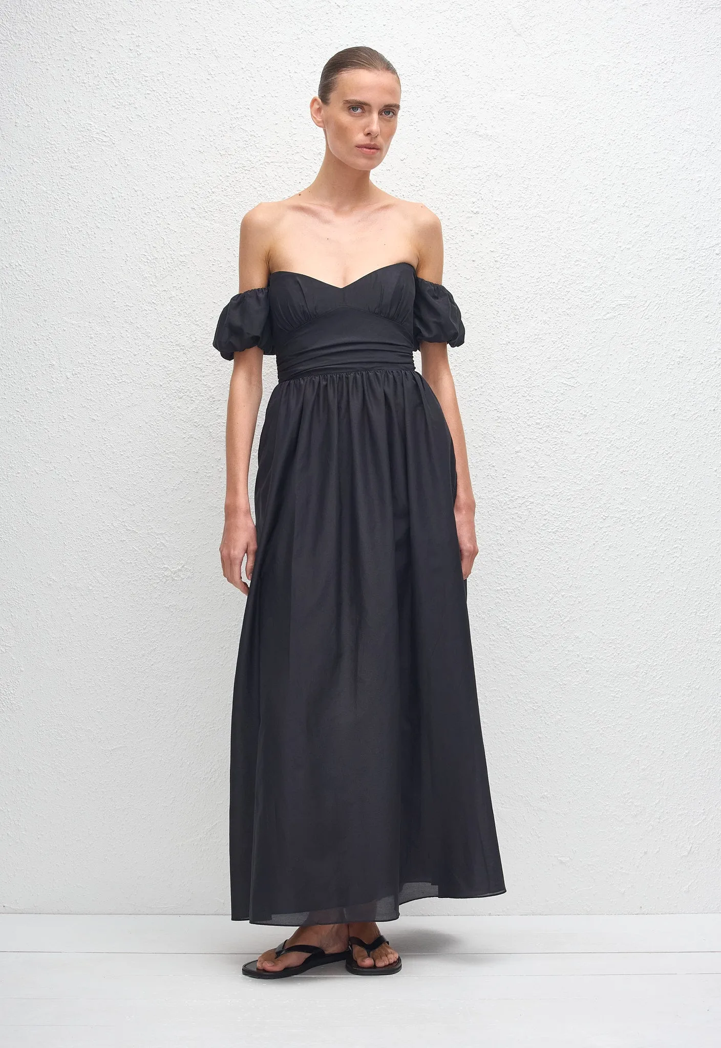 Off Shoulder Midi Dress - Black sold by Matteau