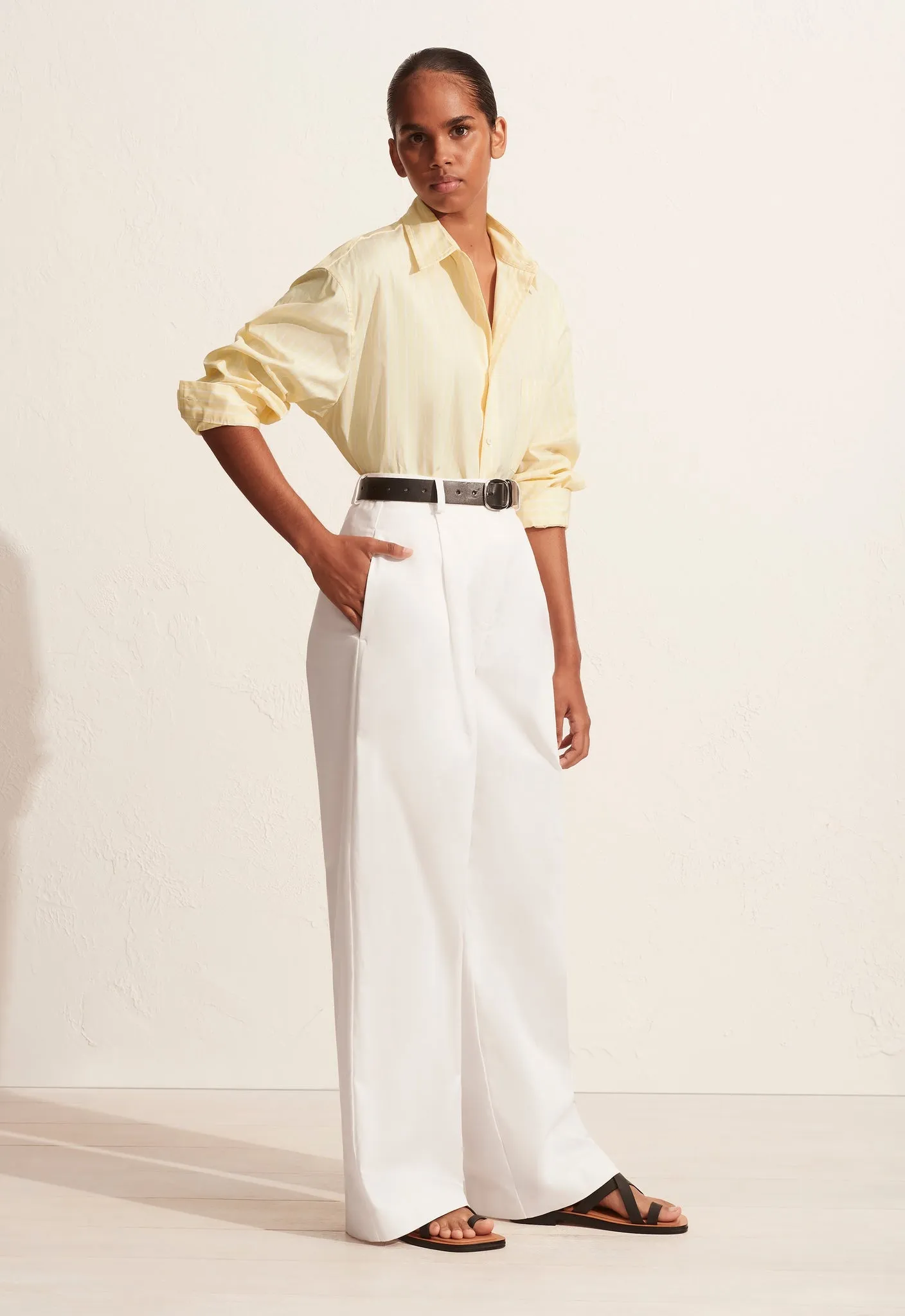 The Classic Stripe Shirt - Creme sold by Matteau product image thumbnail 2