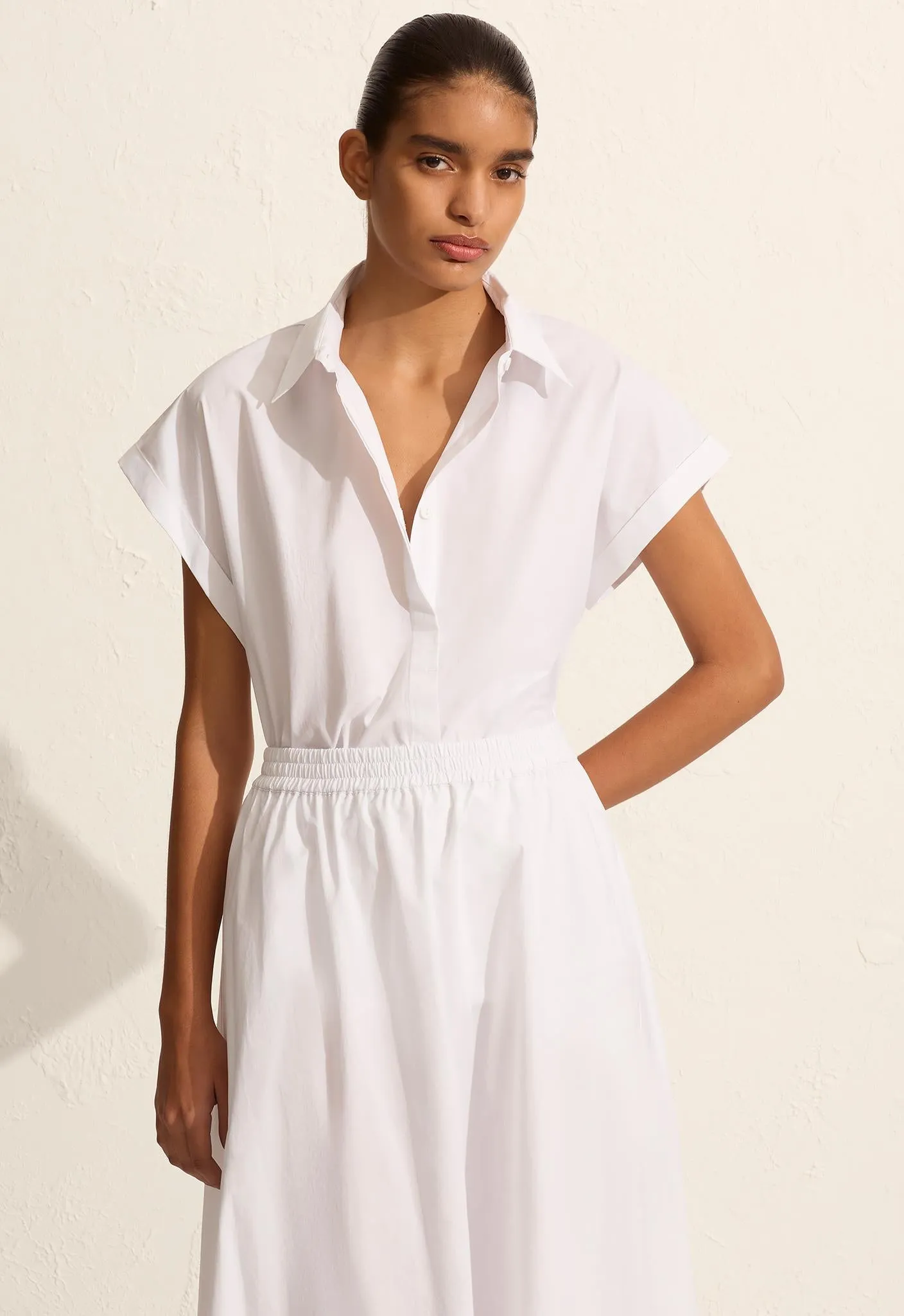 Relaxed Everyday Skirt - White sold by Matteau product image thumbnail 2