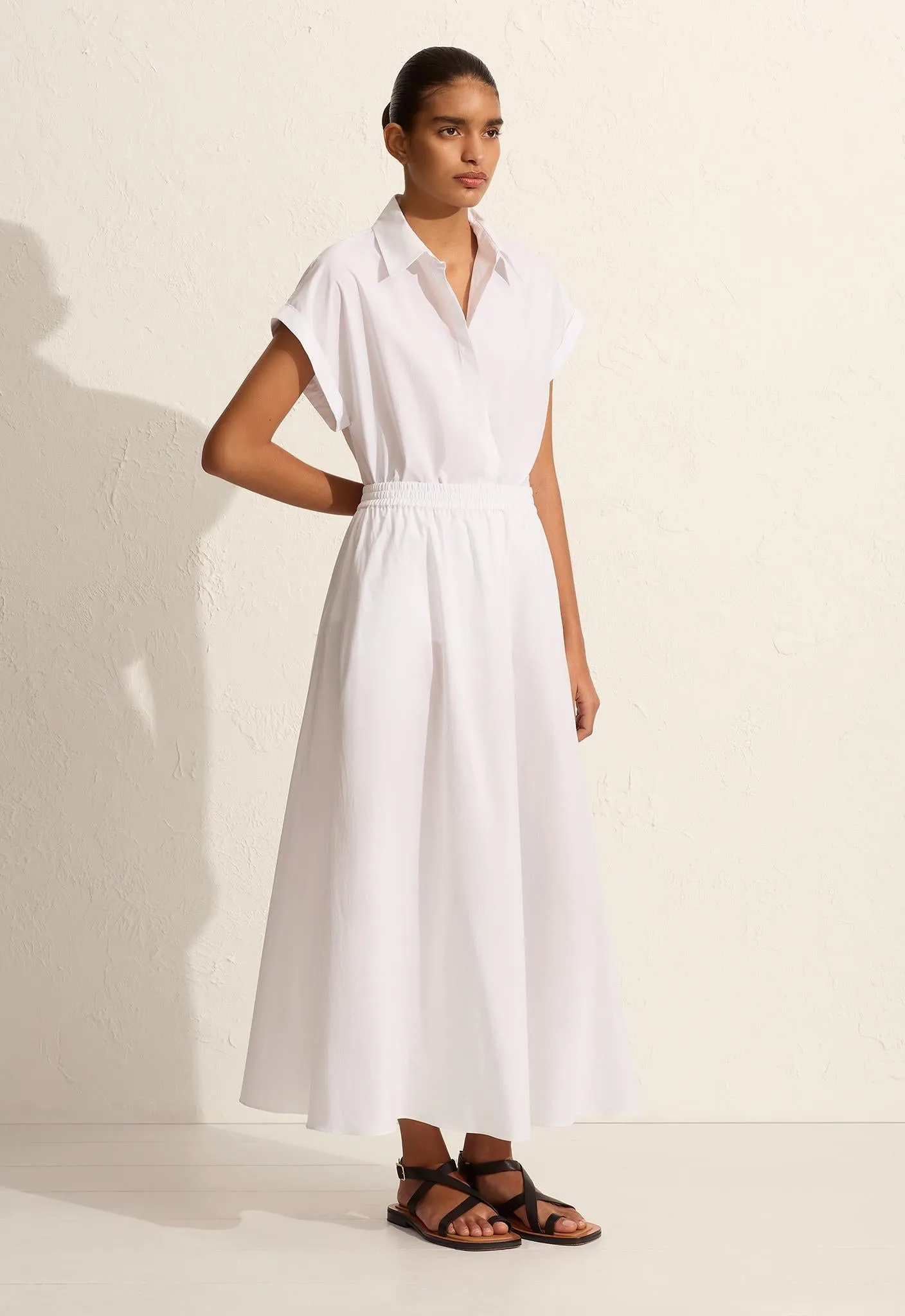 Relaxed Everyday Skirt - White sold by Matteau product image thumbnail 3