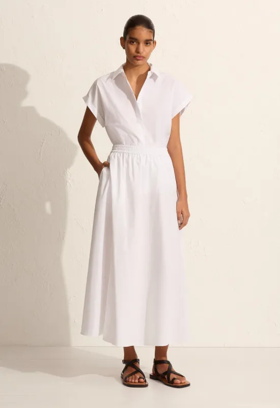 Relaxed Everyday Skirt - White sold by Matteau